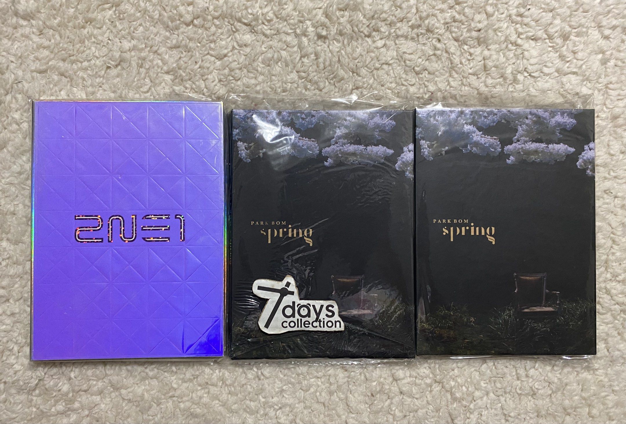 2NE1 / Park Bom Spring Album (Category: CDs & DVDs) located in Caloocan City. Submitted by 7dayscollection (Listing ID 1418720625, Image 1). Description: Take all for 1200php ✅Onhand ✅Ready to ship ✅ We are on clearance sale ✅ This is preloved so please do manage your expectations some albums have stains, and dents due to international shipping 💰MODE OF PAYMENT: Uniobank, Maribank, Gotyme, Gcash 📦MODE OF DELIVERY: LBC Express, J & T Express, Gr
