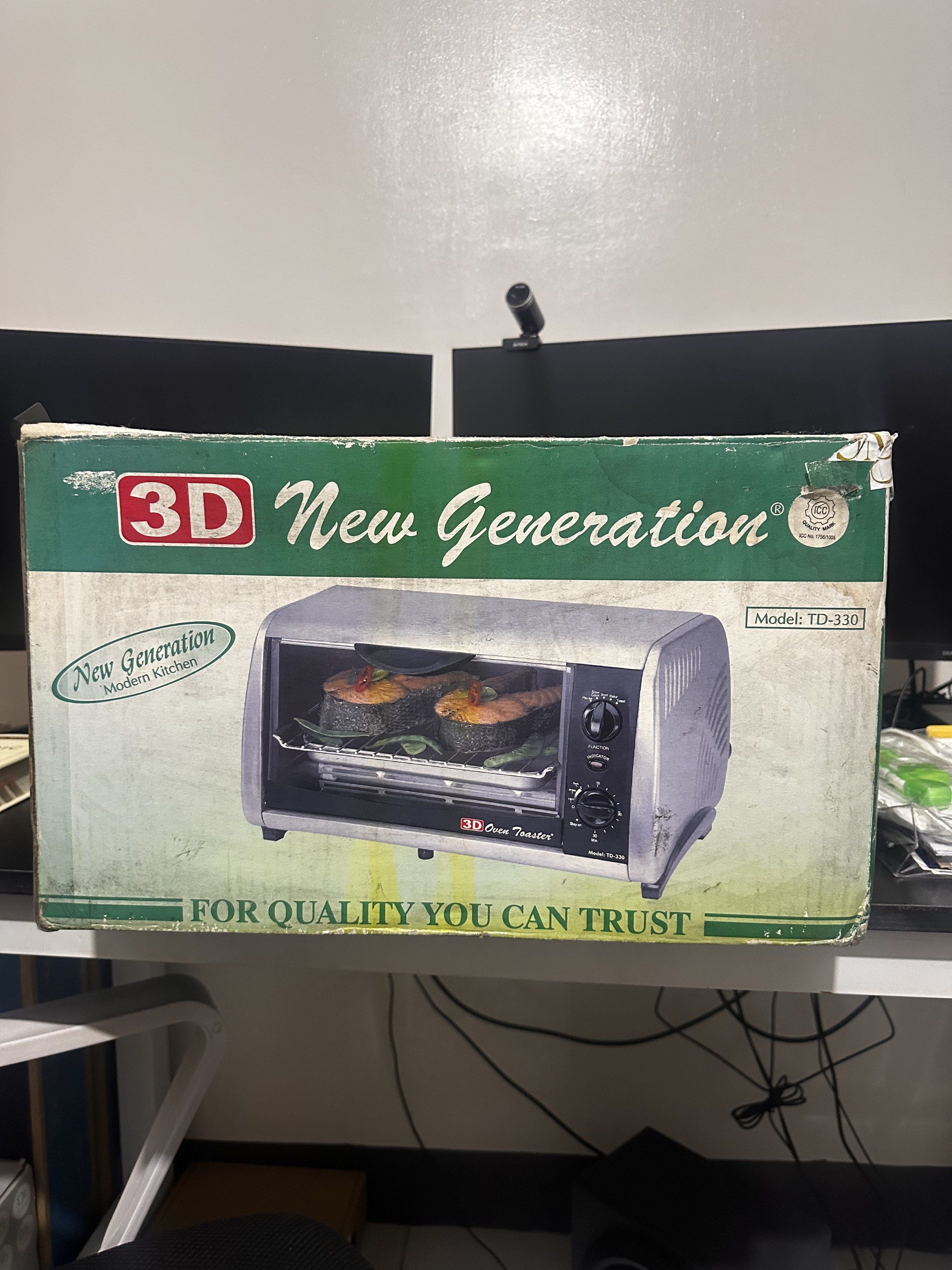 3D New Generation Oven Toaster TD-330 (Category: Ovens & Toasters) located in Valenzuela. Submitted by alas_qwe (Listing ID 1418696698, Image 1). Description: - 3D New Generation Oven Toaster - Model: TD-330 Never been used. Di nagagamit. Pickup or ship via lalamore within metro manila only .