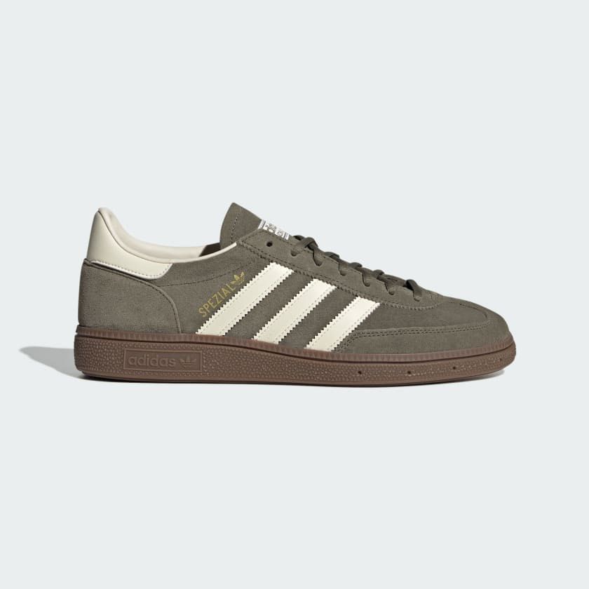 Adidas Spezial Olive Strata/Cream White (Category: Sneakers) located in Santa Rosa. Submitted by miqboutique (Listing ID 1418651493, Image 2). Description: Spezial Unisex Olive Strata/Cream White 22-26.5cm ₱4,999 + SF • ETA Mid March • 1,500 DP required • Guaranteed Original Fb page: Miq's Boutique.