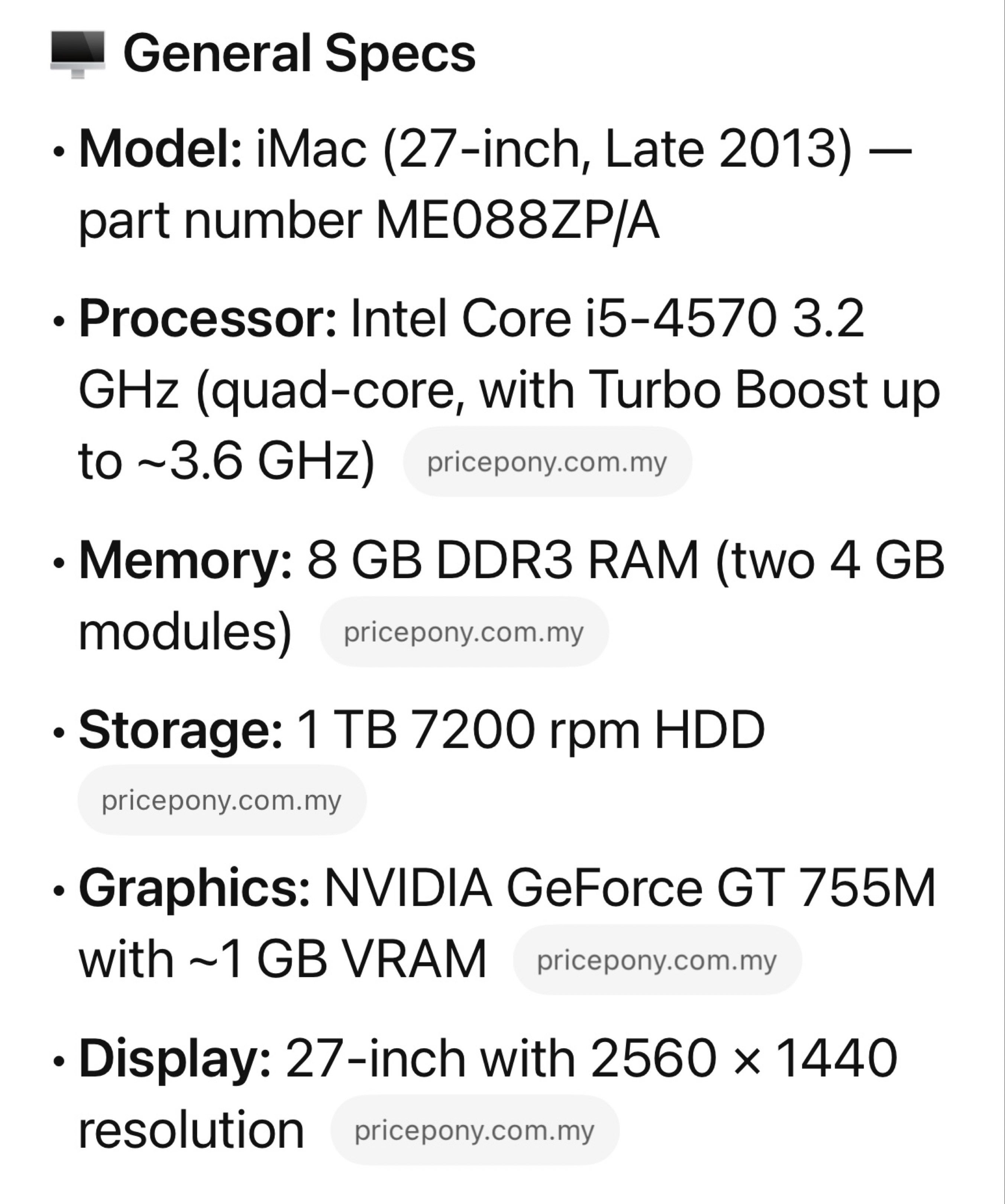 Apple iMac 27” Desktop Computer65561097717251113