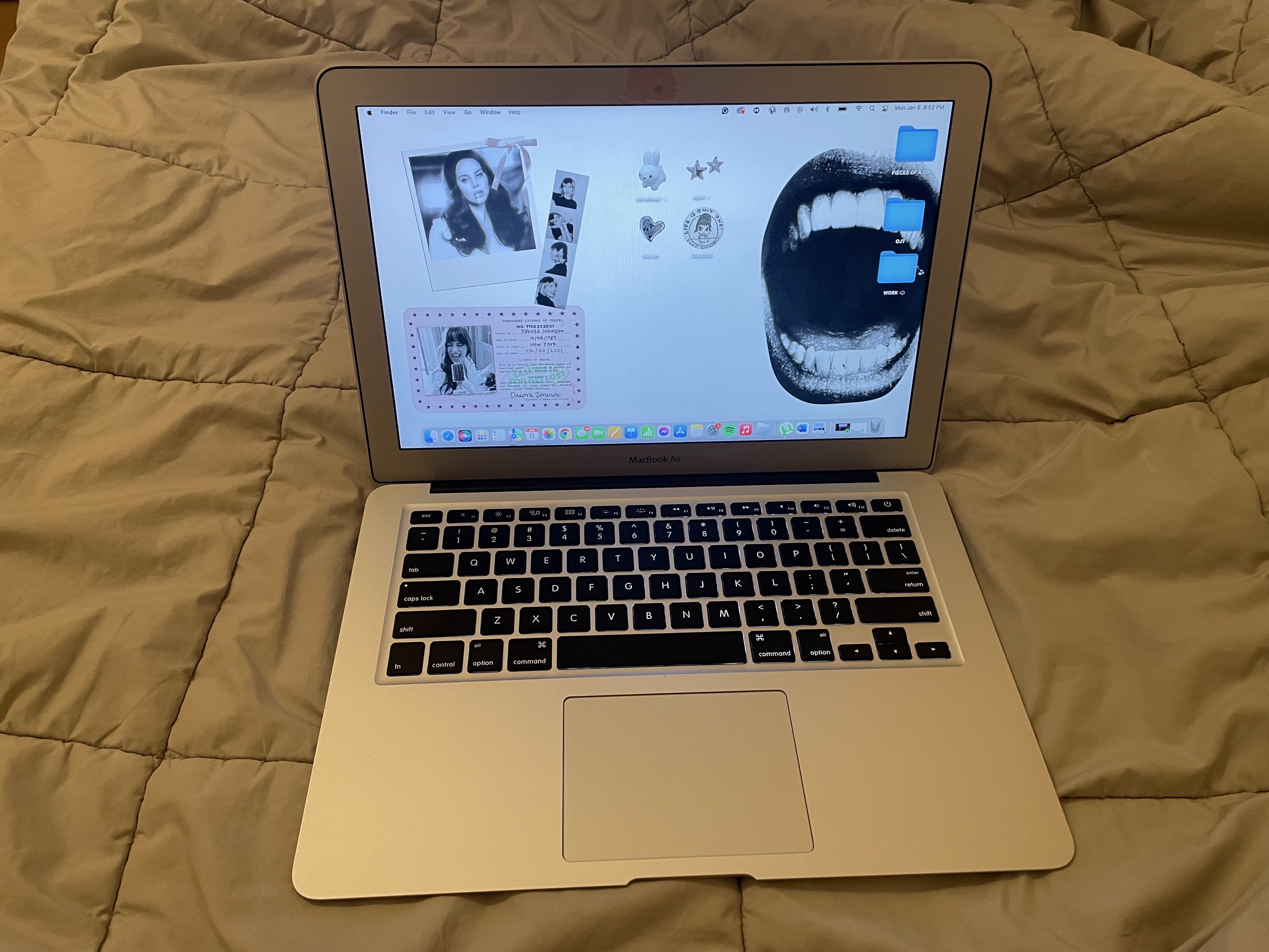Apple Macbook Air 13 Inch 2017 (Category: Laptops & Notebooks) located in Pasig City. Submitted by stassthebest (Listing ID 1418603624, Image 1). Description: GIRL OWNED! message for internal details 💗 comes with original charger. Specs: MacBook Air (13-inch, 2017) Processor 1.8 GHz Dual-Core Intel Core i5 Memory 8 GB 1600 MHz DDR3 Graphics Intel HD Graphics 6000 1536 MB Serial Number FVHX3ERPJ1WK 121 flash storage NO ISSUES! more on battery (la