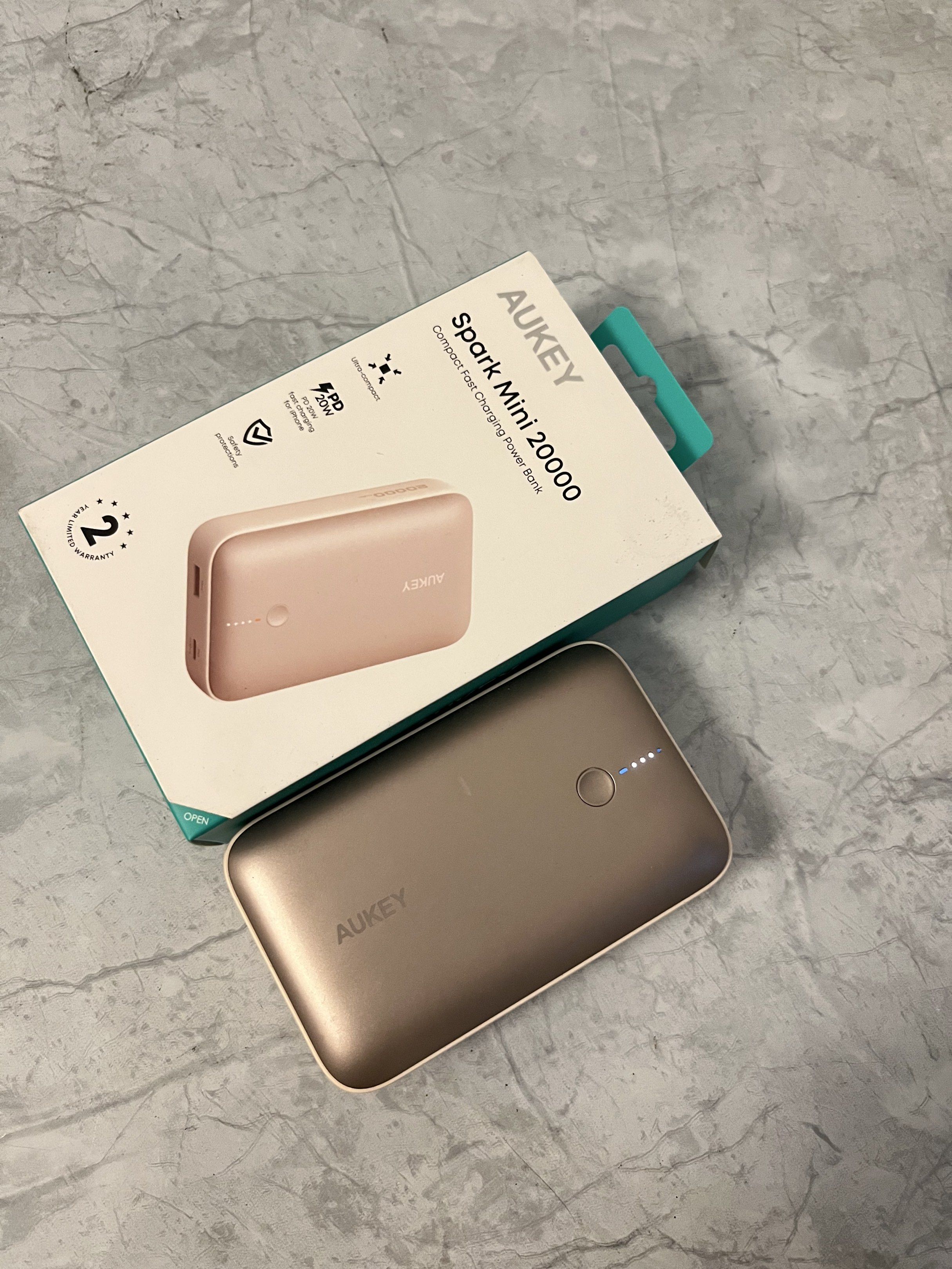 Aukey Spark Mini 20000 mah (Category: Other Gadgets) located in Mandaluyong City. Submitted by 00.drafts (Listing ID 1418724214, Image 2). Description: Orig price 2,299 Bought it last year december at sm aura. Spare powerbank. Hindi nagagamit nakatambak lang. .
