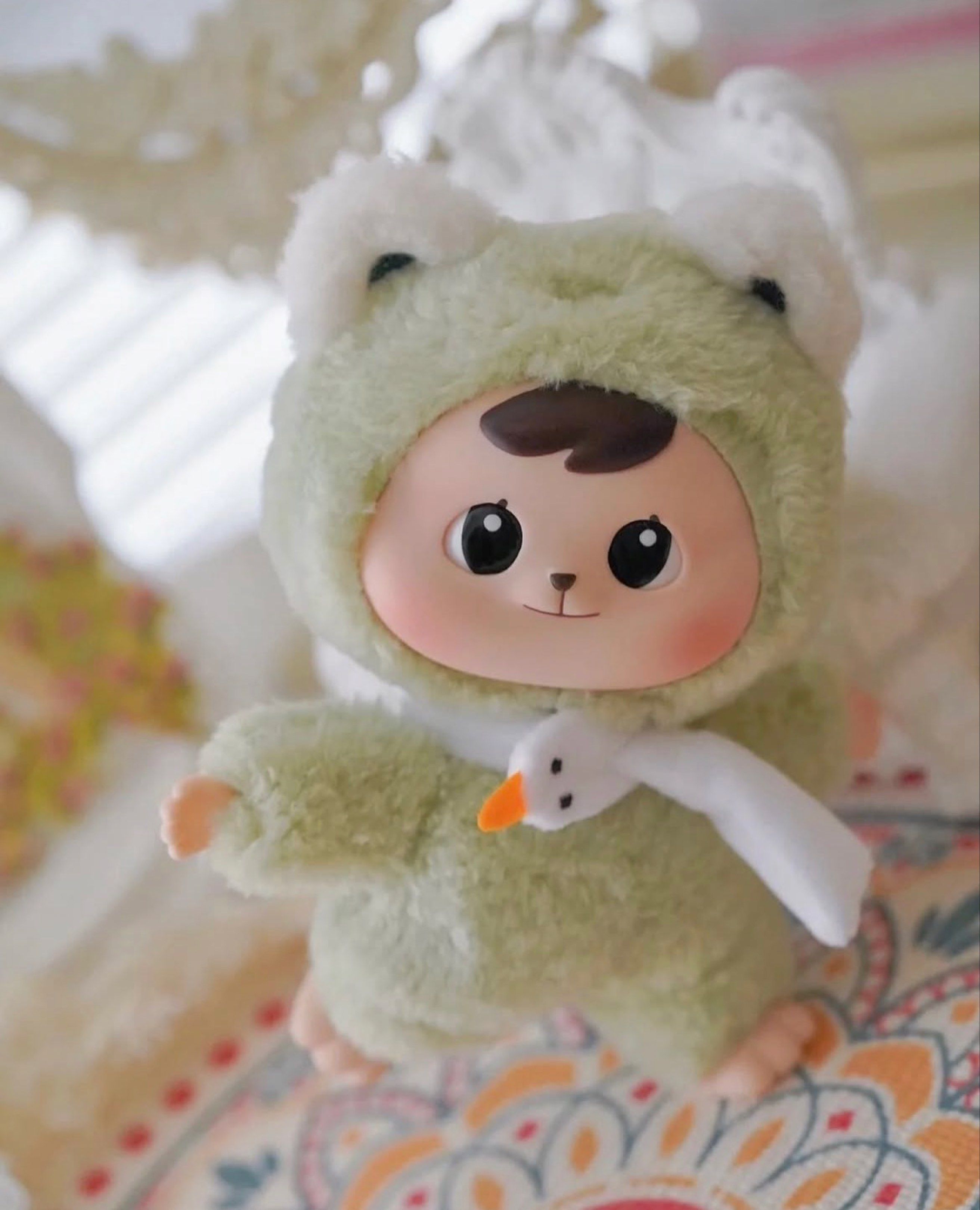 Bao-ao Cuddle Series in Cuddle Frog | POP MART (Category: Plushies & Soft Toys) located in Manila. Submitted by ssecondstylee (Listing ID 1418642653, Image 1). Description: .