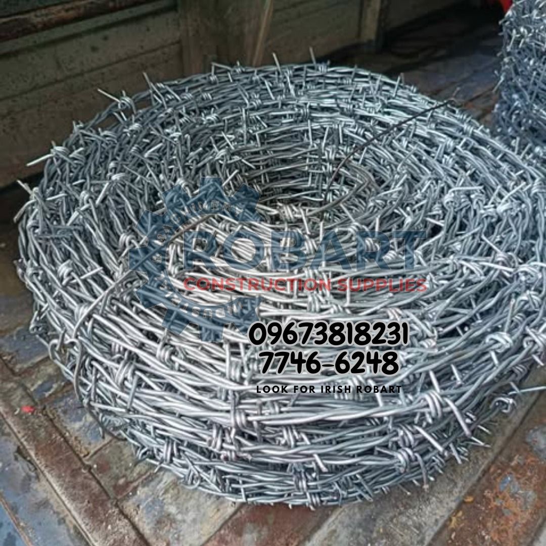Barbed Wire (Category: Everything Else Others) located in Manila. Submitted by irishrobart_22 (Listing ID 1418636145, Image 2). Description: GI Barbed Wire #12 2.7mm (2strand) #30L4 actual 26kgs - approx 130m to 135m #25L4 actual 21kgs - approx 105 to 110m #20L4 actual 16kgs - approx 80 to 85m #15L4 actual 11kgs - approx 55 to 60m 𝑹𝑶𝑩𝑨𝑹𝑻 𝑪𝑶𝑵𝑺𝑻𝑹𝑼𝑪𝑻𝑰𝑶𝑵 𝑺𝑼𝑷𝑷𝑳𝑰𝑬𝑺 #RobartConstructionSupplies #constructionmaterials 🔵100% Trus