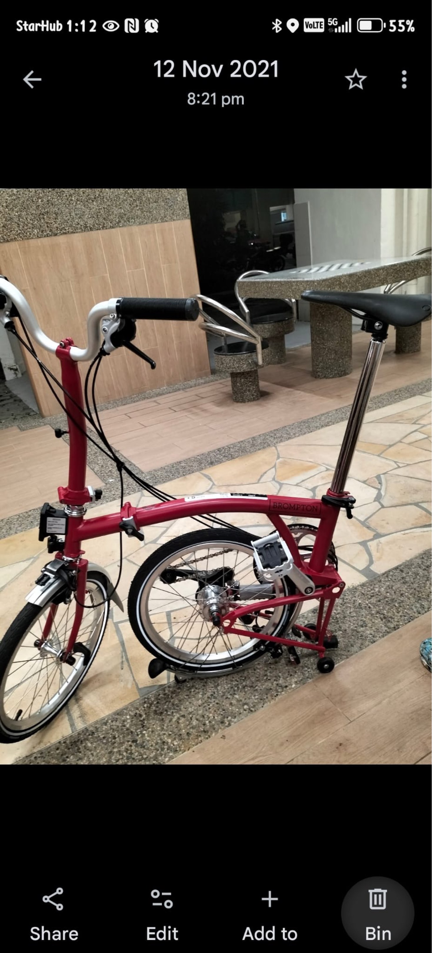 Brompton Folding Bike - Red C Line 2023 M6L, Sports Equipment, Bicycles ...