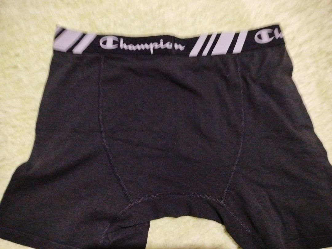 Champion Medium Boxer brief (Category: Underwear) located in Santa Maria. Submitted by jetro89 (Listing ID 1418729250, Image 3). Description: 📌 Brand Authentic 📌Like New Condition 📌 Washed Ready to wear 📌 Color rate 9.5/10 📌 No Issue 📌 Color may vary due to lighting 📌 Add 50 pesos for Shipping fee more than 1 item free na shipping fee NOTE: all items are thrifted manage your expectations.