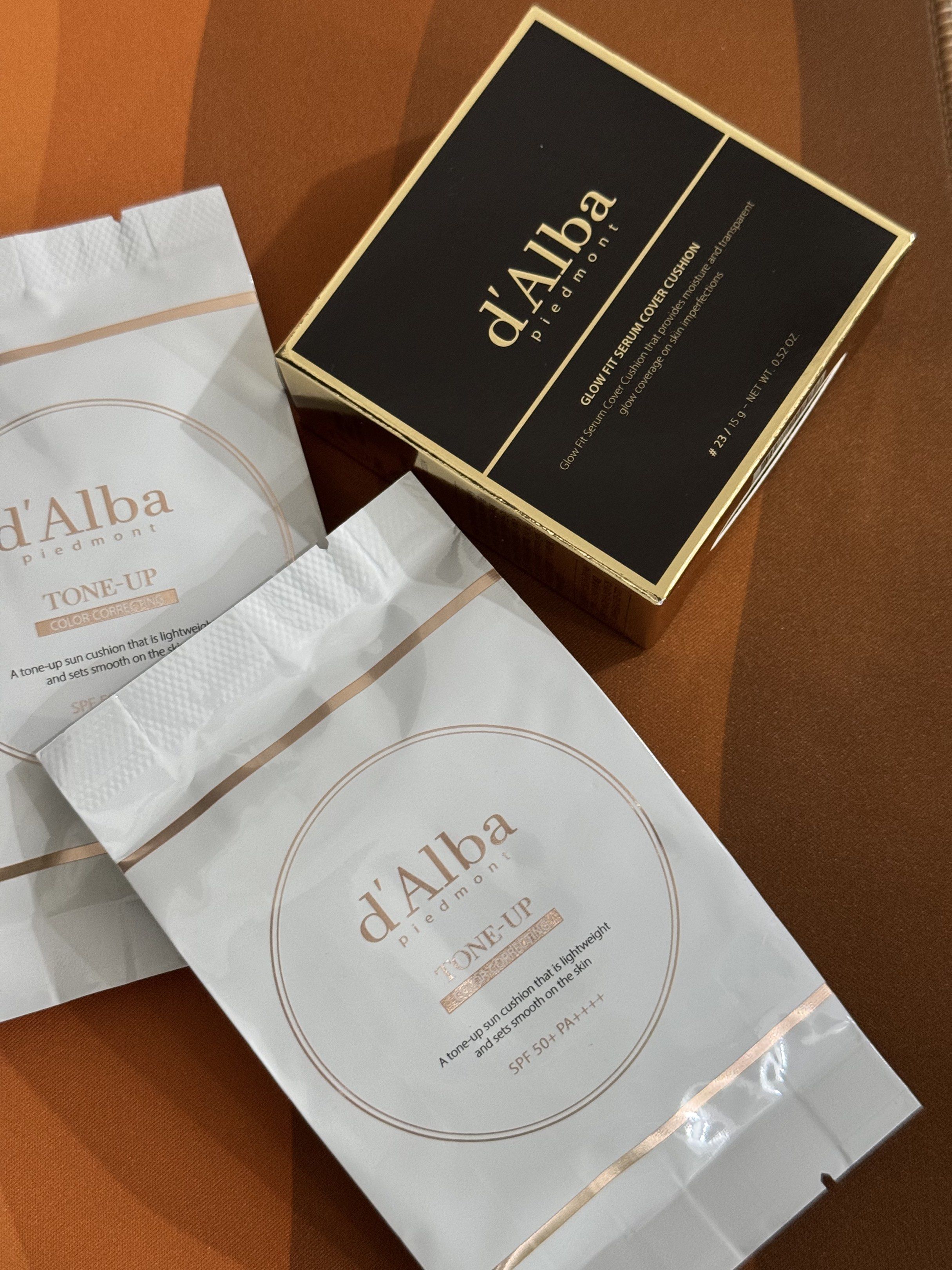 d'Alba Tone-Up Color Correcting Pigment Refill (Category: Makeup) located in Makati City. Submitted by anhanapmo (Listing ID 1418691231, Image 1). Description: Two d'Alba Piedmont Tone-Up Color Correcting sun cushions that are lightweight and set smooth on the skin with SPF 50+ PA++++. RFS: I accidentally bought many refills. I have 4 extra packs. 2 packs for 200 php Expiry date: July 2027.