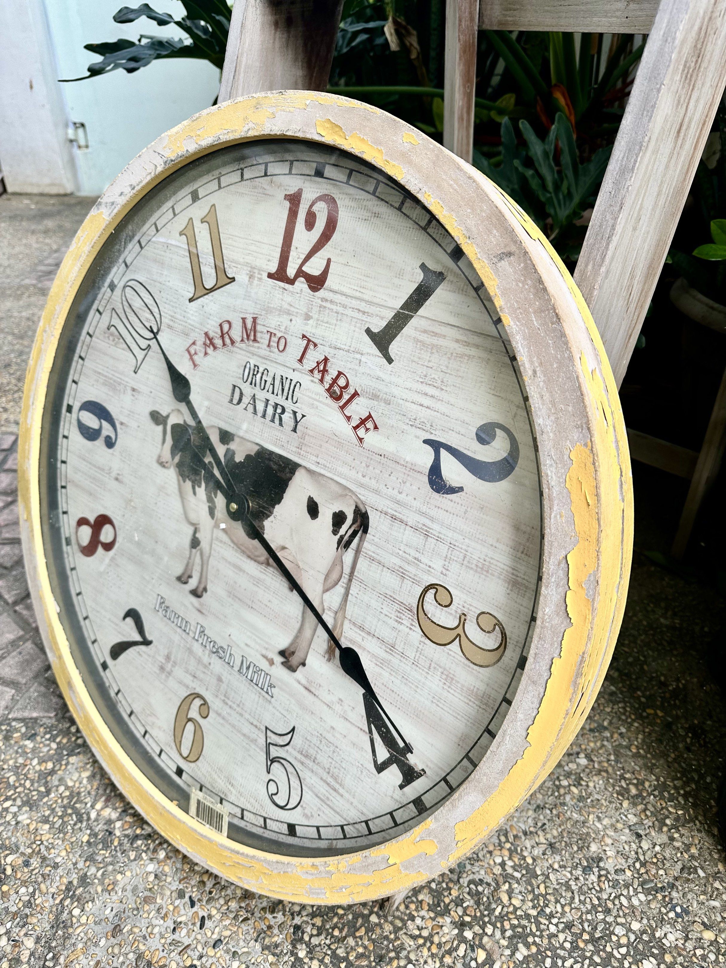 Distressed Rustic Wood Farm To Table Wall Clock (Category: Clocks) located in Quezon City. Submitted by thequaintshop (Listing ID 1418599190, Image 3). Description: 24” x 24” inches.