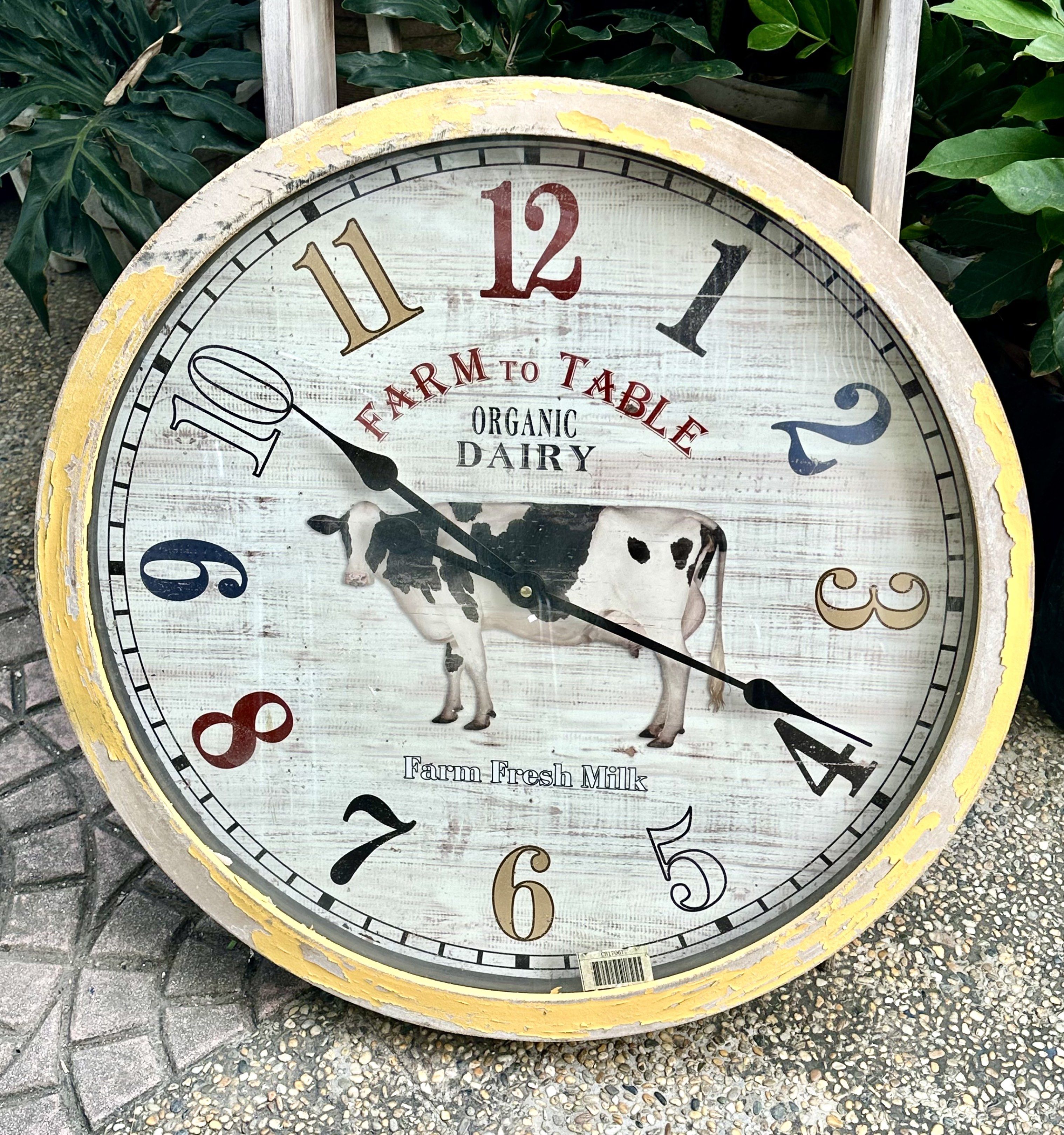 Distressed Rustic Wood Farm To Table Wall Clock (Category: Clocks) located in Quezon City. Submitted by thequaintshop (Listing ID 1418599190, Image 1). Description: 24” x 24” inches.