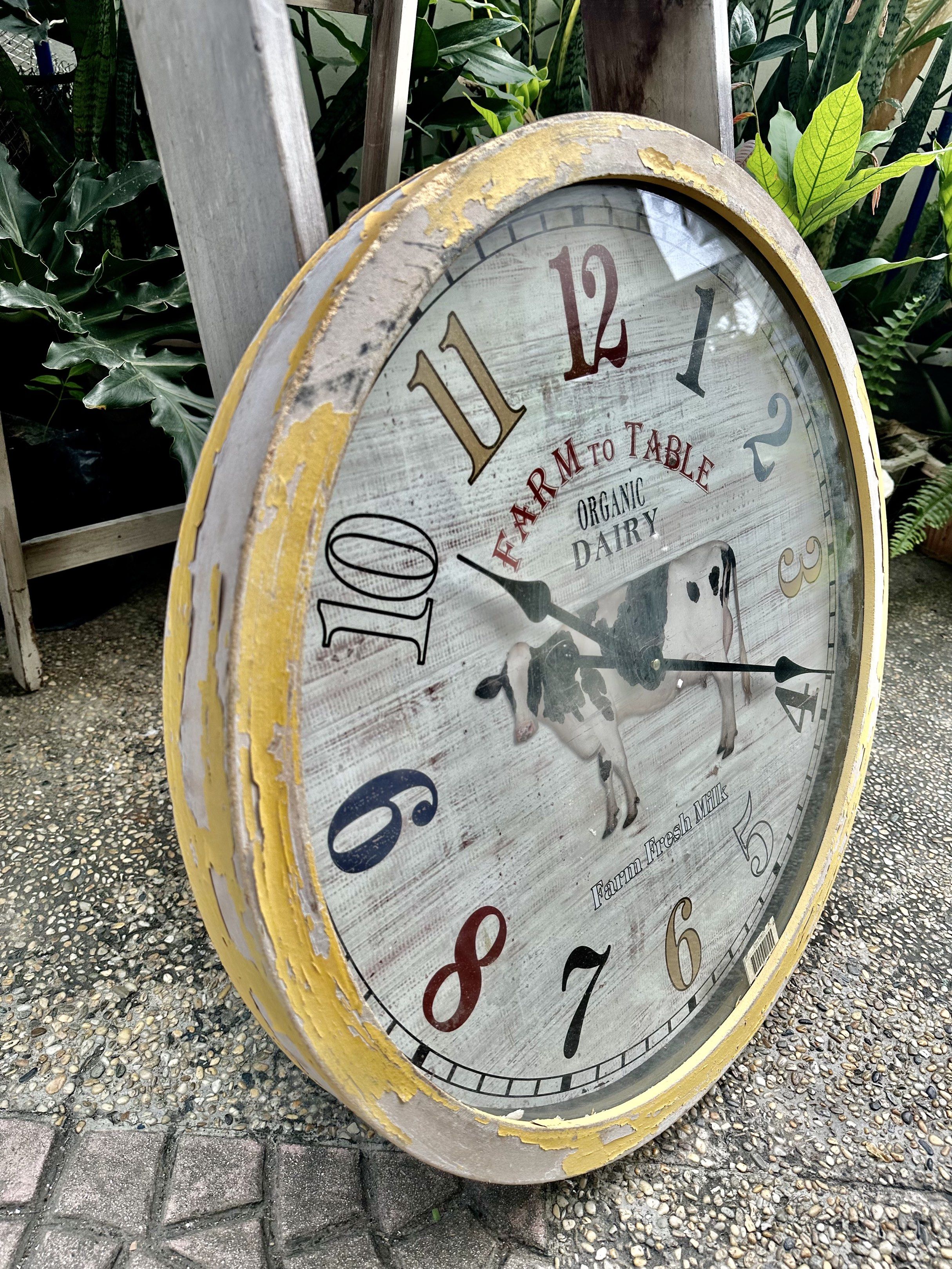 Distressed Rustic Wood Farm To Table Wall Clock (Category: Clocks) located in Quezon City. Submitted by thequaintshop (Listing ID 1418599190, Image 2). Description: 24” x 24” inches.