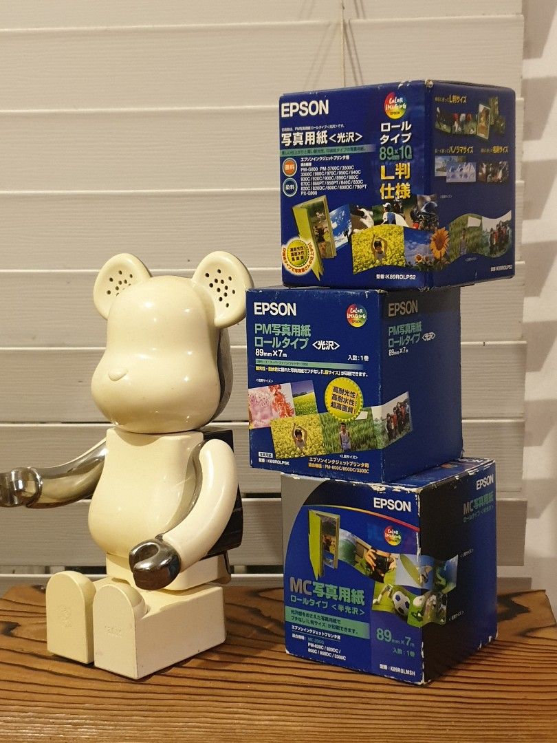 Epson Photo Paper Rolls (Category: Printers, Scanners & Copiers) located in Las Pinas. Submitted by oldsthetics (Listing ID 1418769542, Image 2). Description: Epson Photo Paper Rolls ▪︎Epson K89ROLPS2 Photo Paper (Glossy) 89mm x 10m Paper Roll ▪︎Epson PM Photo Type (Glossy) 89mm x 7m Paper Roll ▪︎Epson MC Photo Paper (Semi-Gloss) 89mm x 7m Paper Roll Kindly check compatibility for your printers Sealed new old stock This is an old item that maybe 