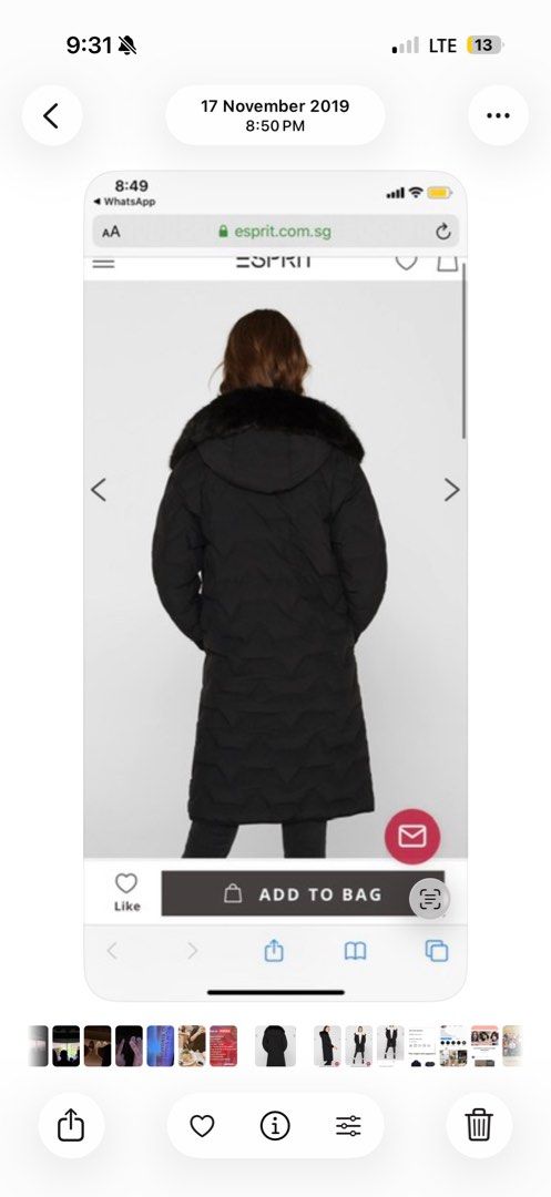 ESPIRIT Down Jacket (Category: Coats, Jackets and Outerwear) located in Singapore. Submitted by shop.sos (Listing ID 1418642635, Image 2). Description: RTP $285.