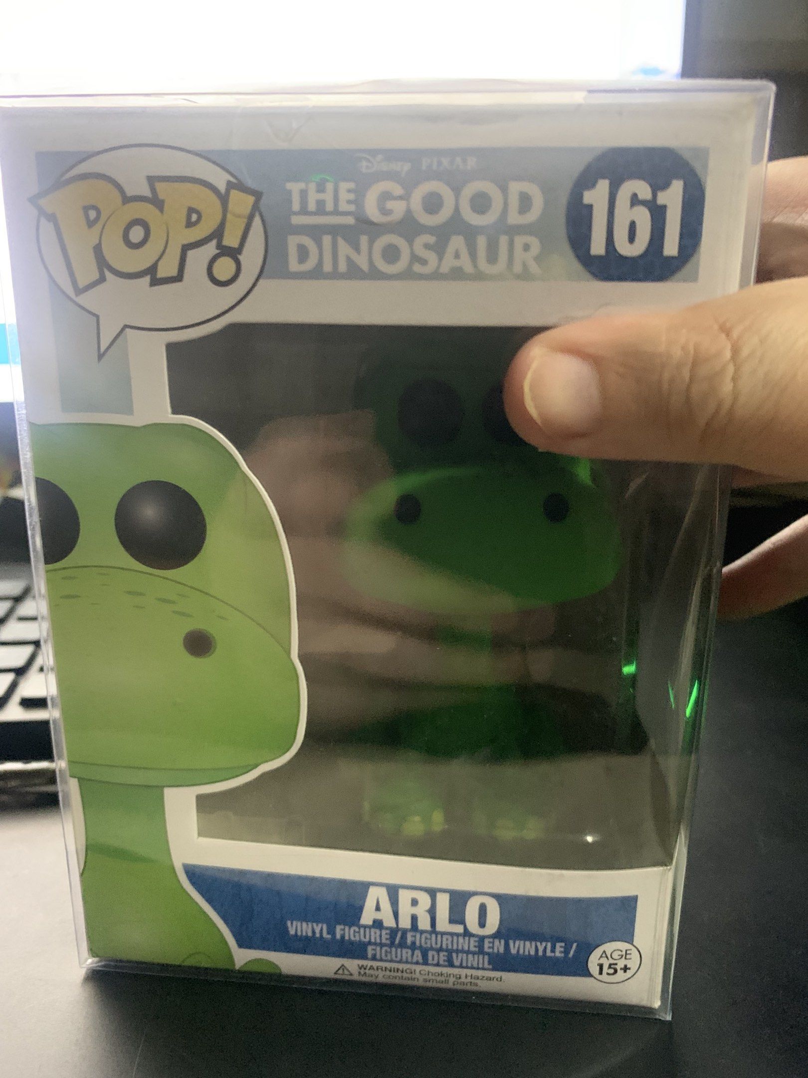 Funko Pop! The Good Dinosaur Arlo #161 (Category: Designer & Blind Box Toys) located in Manila. Submitted by robertzombie (Listing ID 1418699229, Image 1). Description: - Funko Pop! figure of Arlo from Disney Pixar's The Good Dinosaur. - Part of the Pop! series, number 161. - Comes in its original packaging. - Box features the Funko Pop! and Disney Pixar logos. - Back of the box displays other figures in the series. 09153896941.