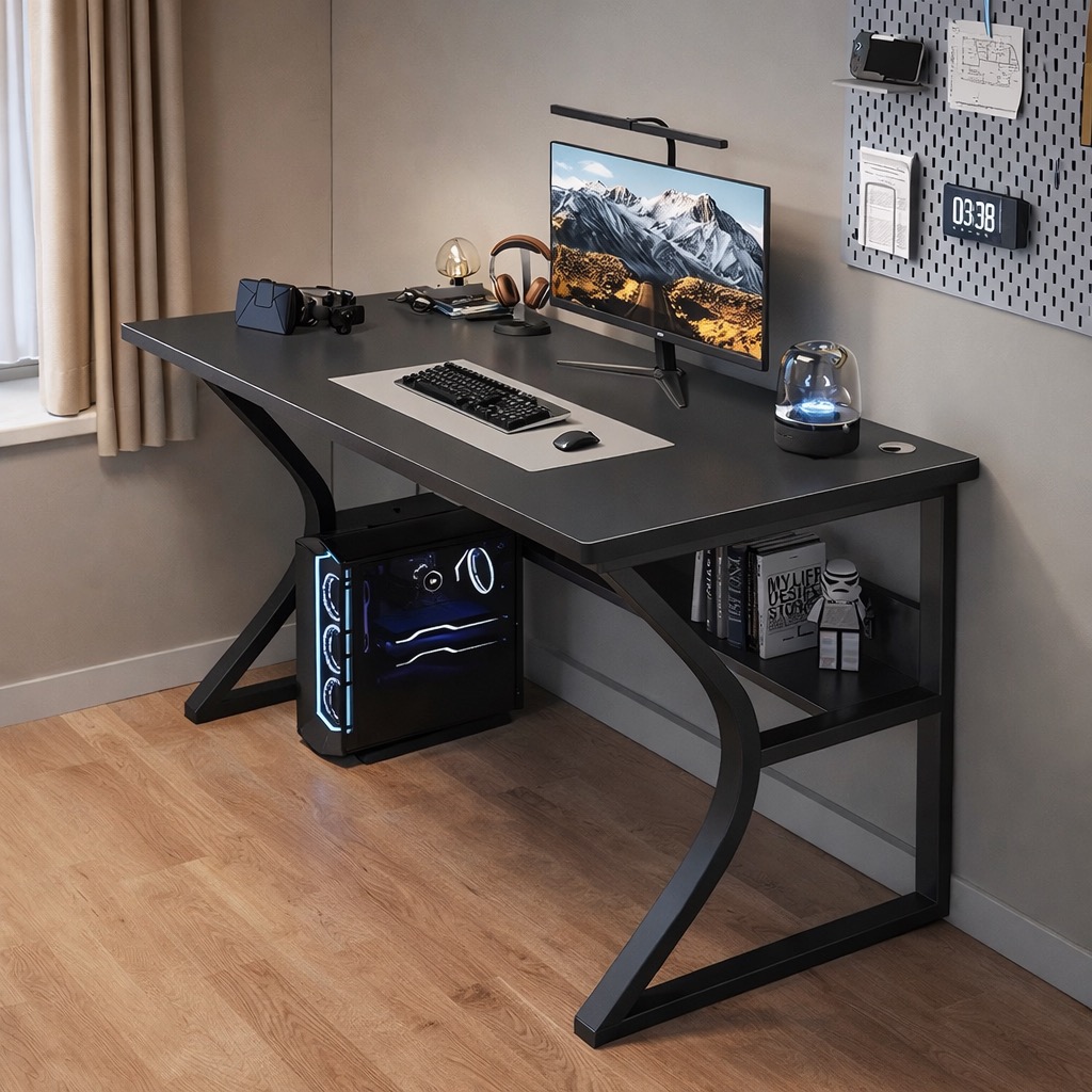Gaming Computer Desk Table | Home Office Gaming Table | Monitor Setup ...