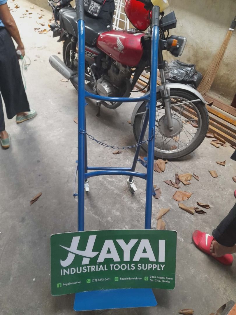Gas Cylinder Cart (Category: Construction Tools & Equipment) located in Manila. Submitted by 09150361920ronvillaflor (Listing ID 1418643471, Image 2). Description: Gas Cylinder Cart Specs: B-11-001 ₱4,000 "Welcome to Hayai Industrial tools supply corp." For inquiries 0-9-1-5-0-3-6-1-9-2-0 0-9-4-9-6-4-3-6-8-6-8 PRICE MAY CHANGE WITHOUT PRIOR NOTICE..