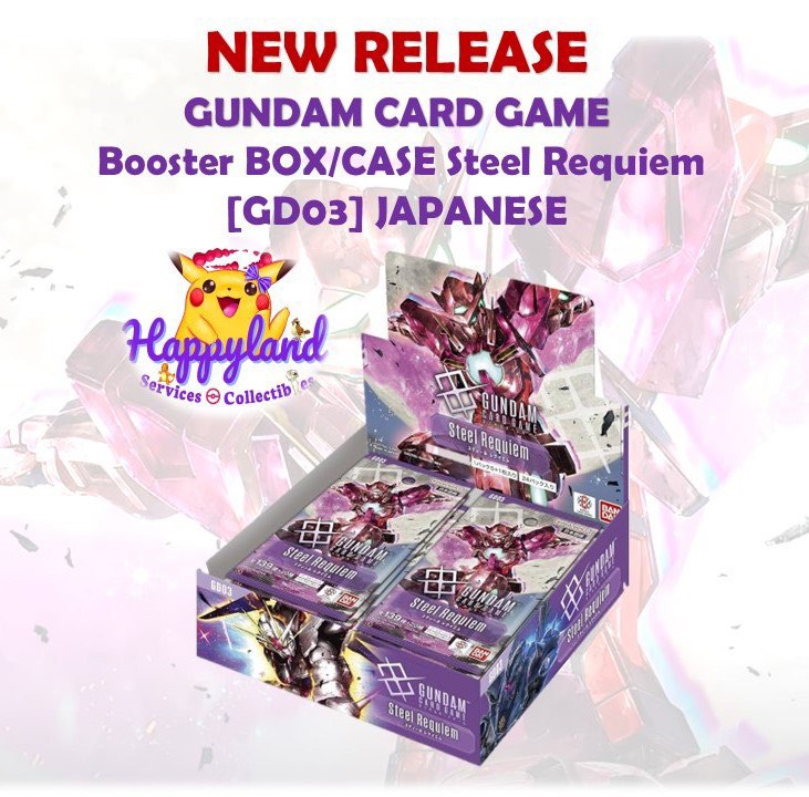 Gundam Card Game Booster box Steel Requiem GD-03 / GD03 Case Japanese,  Hobbies & Toys, Toys & Games on Carousell