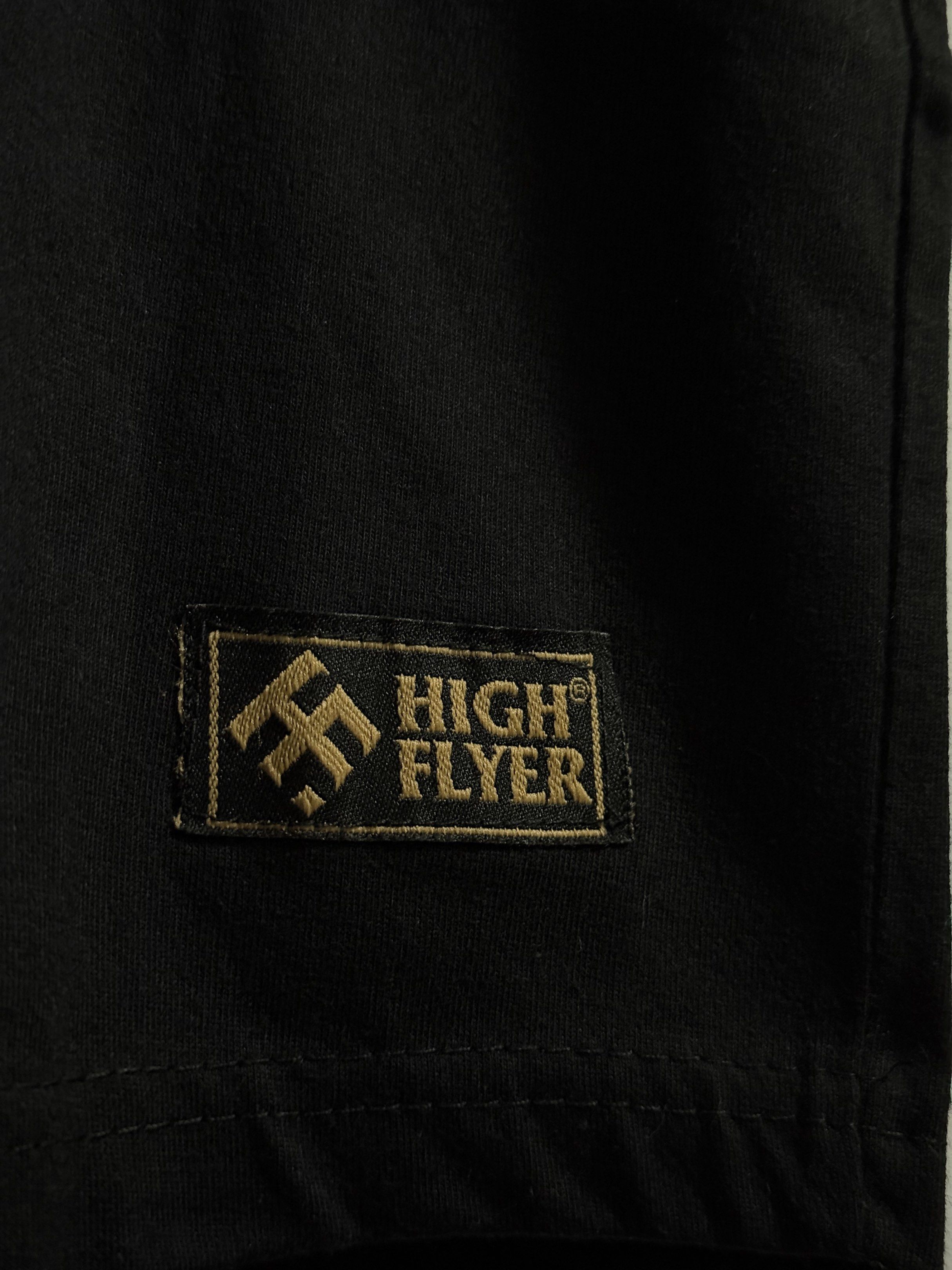 High Flyer World Peace T-shirt (Category: Tshirts & Polo Shirts ) located in Bulacan. Submitted by isnvl (Listing ID 1418768524, Image 3). Description: - Black High Flyer T-shirt - Gold "World Peace" design on front and back - XL size - Features cannabis leaf and globe graphic - High Flyer logo on sleeve and bottom.