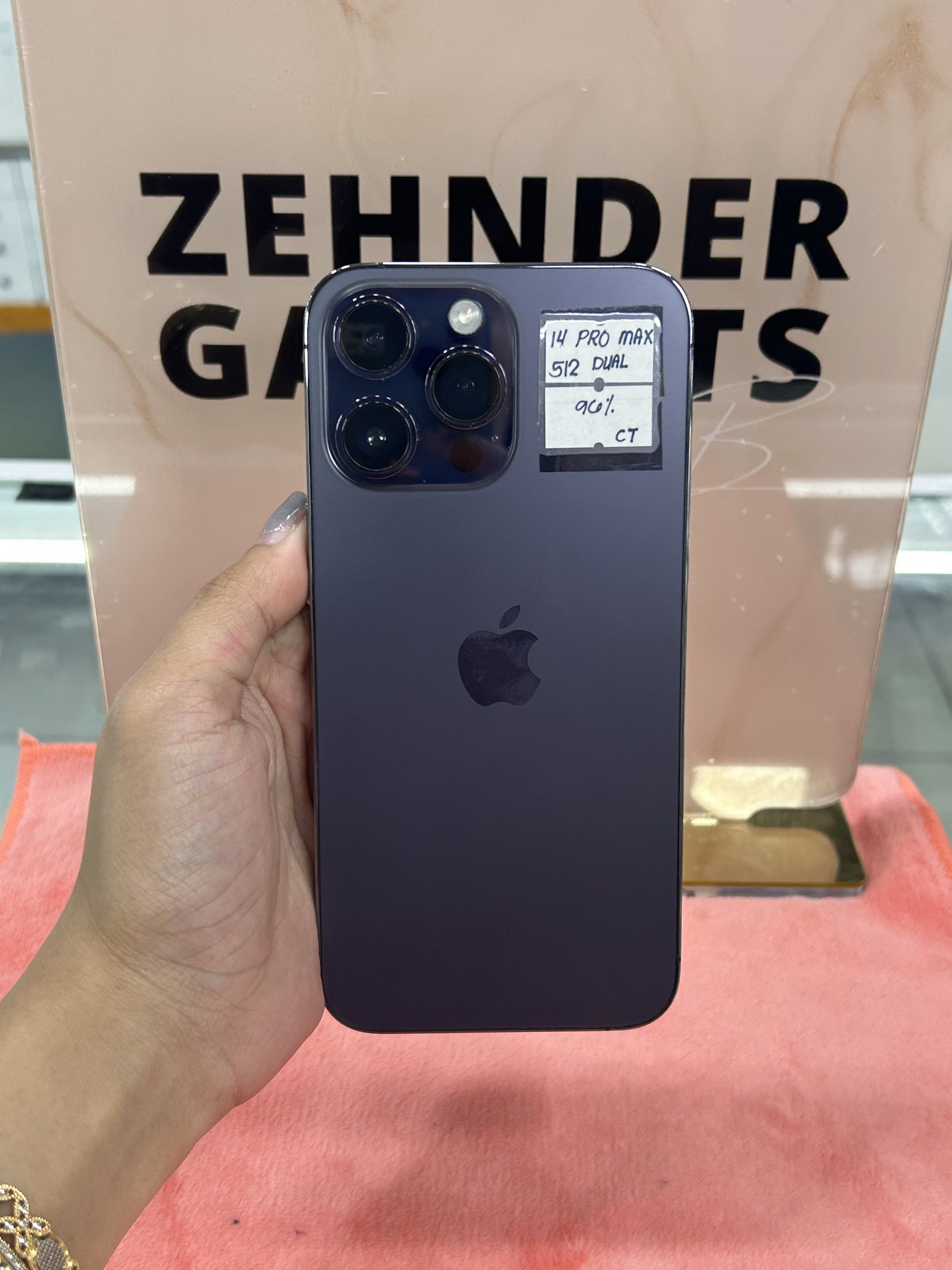 iPhone 14 PRO MAX 512GB OPENLINE (DUAL SIM) HK VARIANT (Category: iPhone 14 Series) located in San Juan City. Submitted by desireebayal96 (Listing ID 1418749252, Image 1). Description: iPhone 14 PRO MAX (DEEP PURPLE) * 512GB * DUAL SIM * HONGKONG VARIANT * OPENLINE (ANY SIM) * 96% BATTERY HEALTH (ORIGINAL NOT BOOSTED, CAN CHECK 3UTOOLS) * 98% SMOOTH * NO ISSUE * NO HISTORY OF REPAIR * NO ICLOUD ISSUE * NOT REFURBISHED * FACE ID & TRUETONE WORKING
