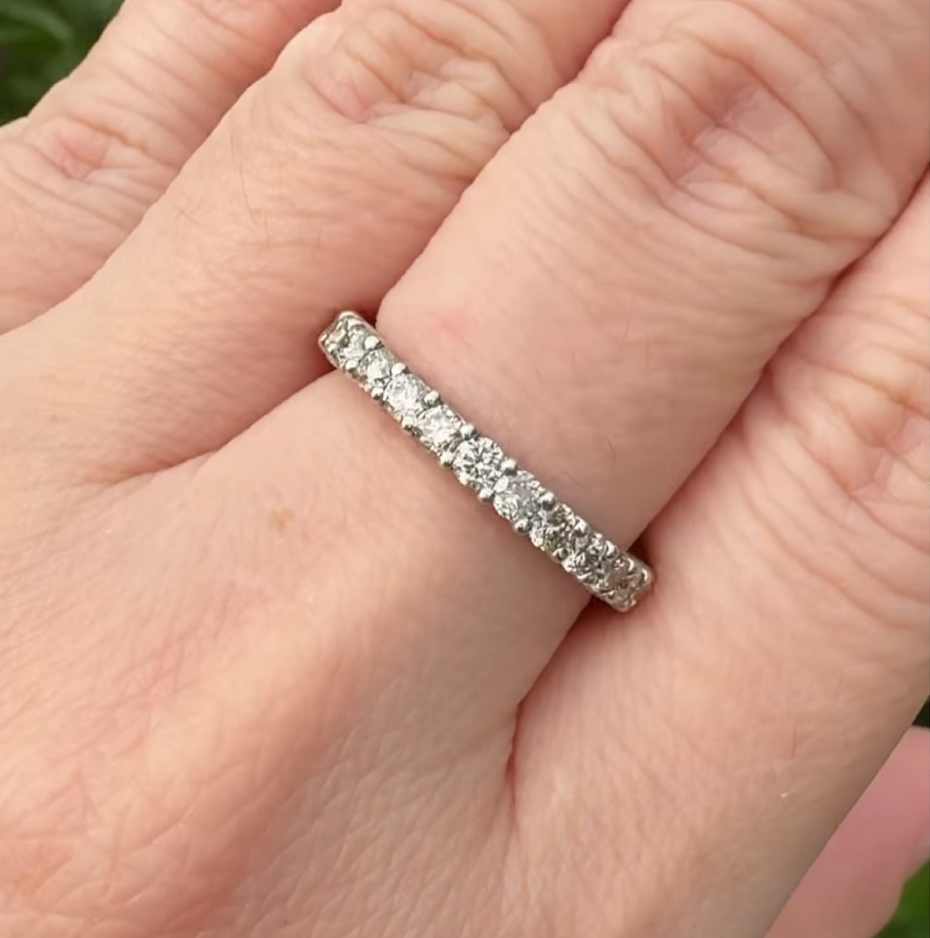 Japan Platinum Diamond Eternity ring (Category: Rings) located in Caloocan City. Submitted by jsa_kawaii (Listing ID 1418734670, Image 2). Description: Japan Platinum 1.00 Cts Diamond Almost full Eternity ring ( 3/4 Eternity ring ) size 7.-7.5. Weight 3.5 grams. 33800 + SF .