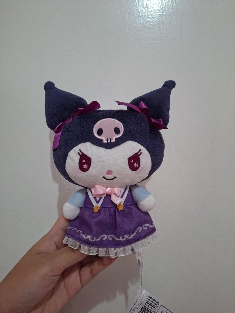 Sanrio Kuromi Plush Doll (Category: Plushies & Soft Toys) located in Manila. Submitted by declutterthingz30 (Listing ID 1418659547, Image 1). Description: • brandnew with paper tag • 💯 authentic • mascot size sf shouldered by the buyer via lalamove/j&t. NO MEETUPS sampaloc, manila -.