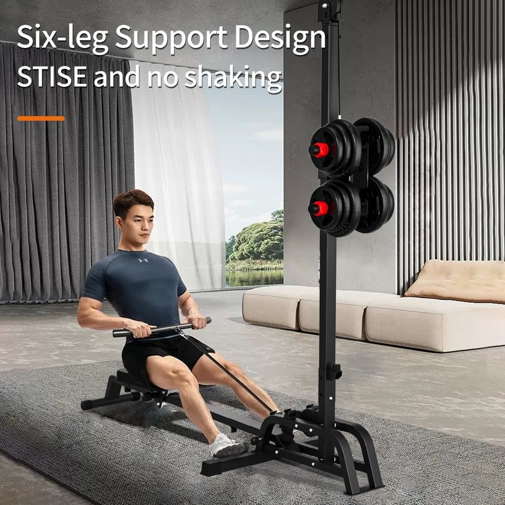 Lat Pull Down with Rowing Machine (not onetwofit brand) same model ASSEMBLED READY TO USE (Category: Cardio & Fitness Machines) located in Manila. Submitted by rikkfitt (Listing ID 1418747258, Image 1). Description: Lat pull down with Rowing machine Workout your, back, triceps, shoulders, abs. Short dumbell bar, long bar and weights not included. Short bar for rowing and triceps extension is included..