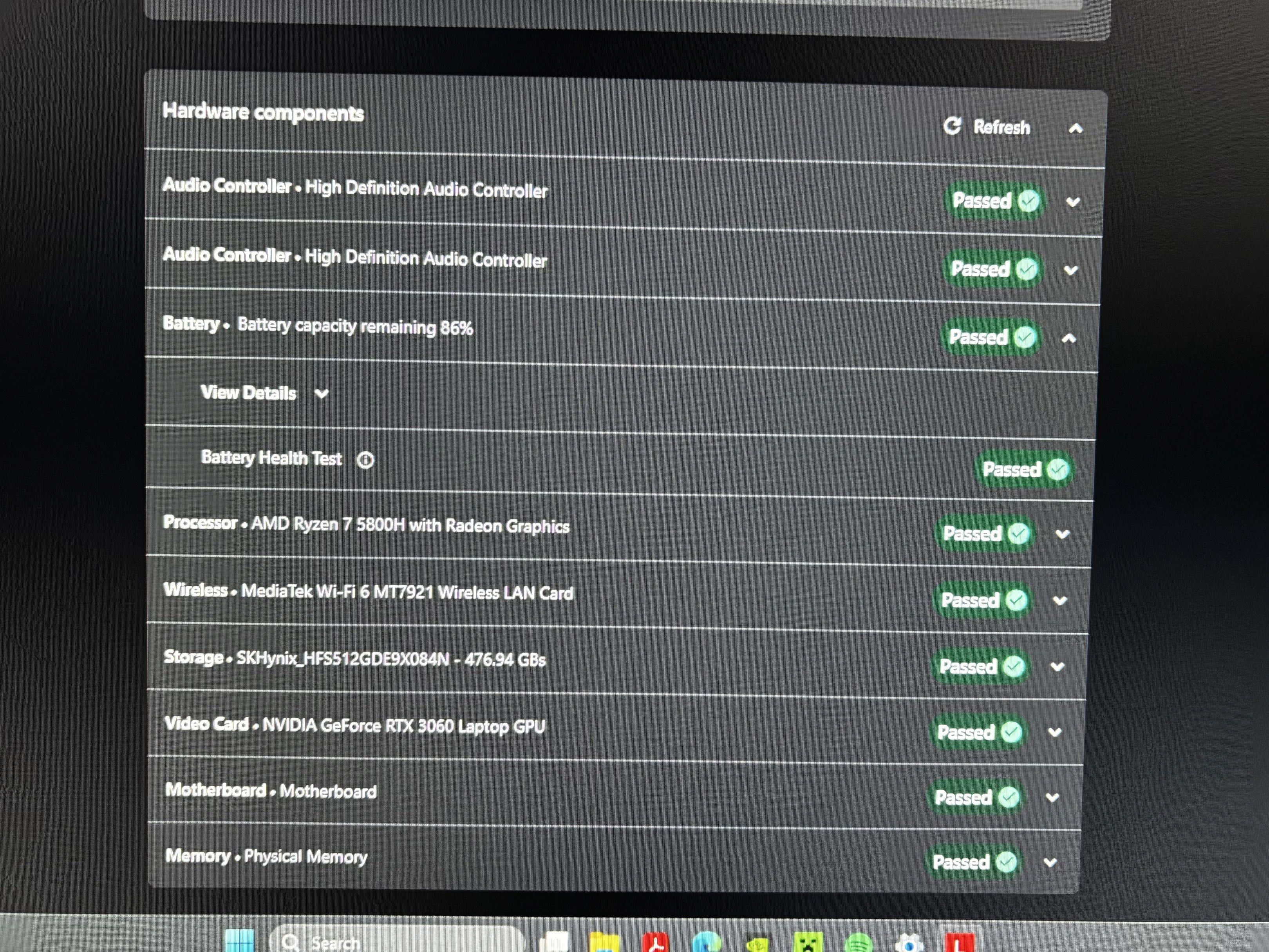 Lenovo Legion 5 RTX 3060 (Category: Laptops & Notebooks) located in Manila. Submitted by matthewdeg32260 (Listing ID 1418605565, Image 3). Description: - Lenovo Legion gaming laptop - AMD Ryzen 7 5800H processor - NVIDIA GeForce RTX 3060 Laptop GPU - 500GB storage - 86% battery life remaining - Backlit keyboard - Color: White.