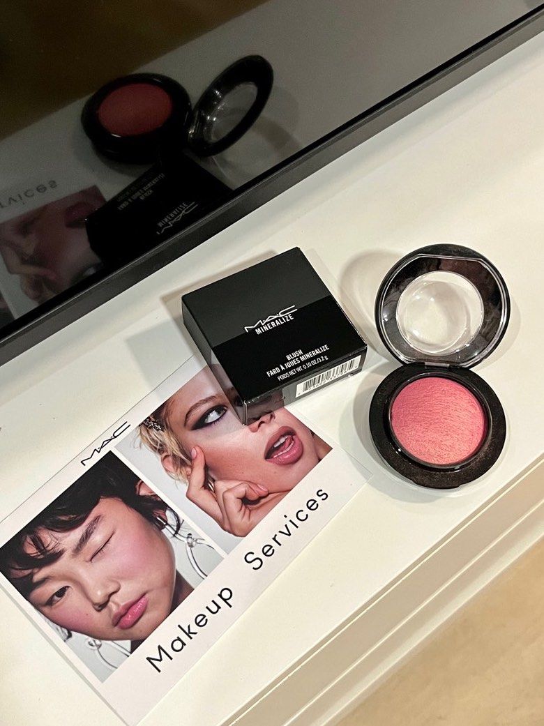 MAC Mineralize Blush (Category: Makeup) located in Marikina City. Submitted by fabfindsbyacel (Listing ID 1418655886, Image 1). Description: - MAC Mineralize Blush in 'Petal power' shade - Beautiful peachy pink color with a subtle shimmer - Pressed powder formula - Comes with the original MAC box - Classic black MAC packaging NO return, NO exchange..
