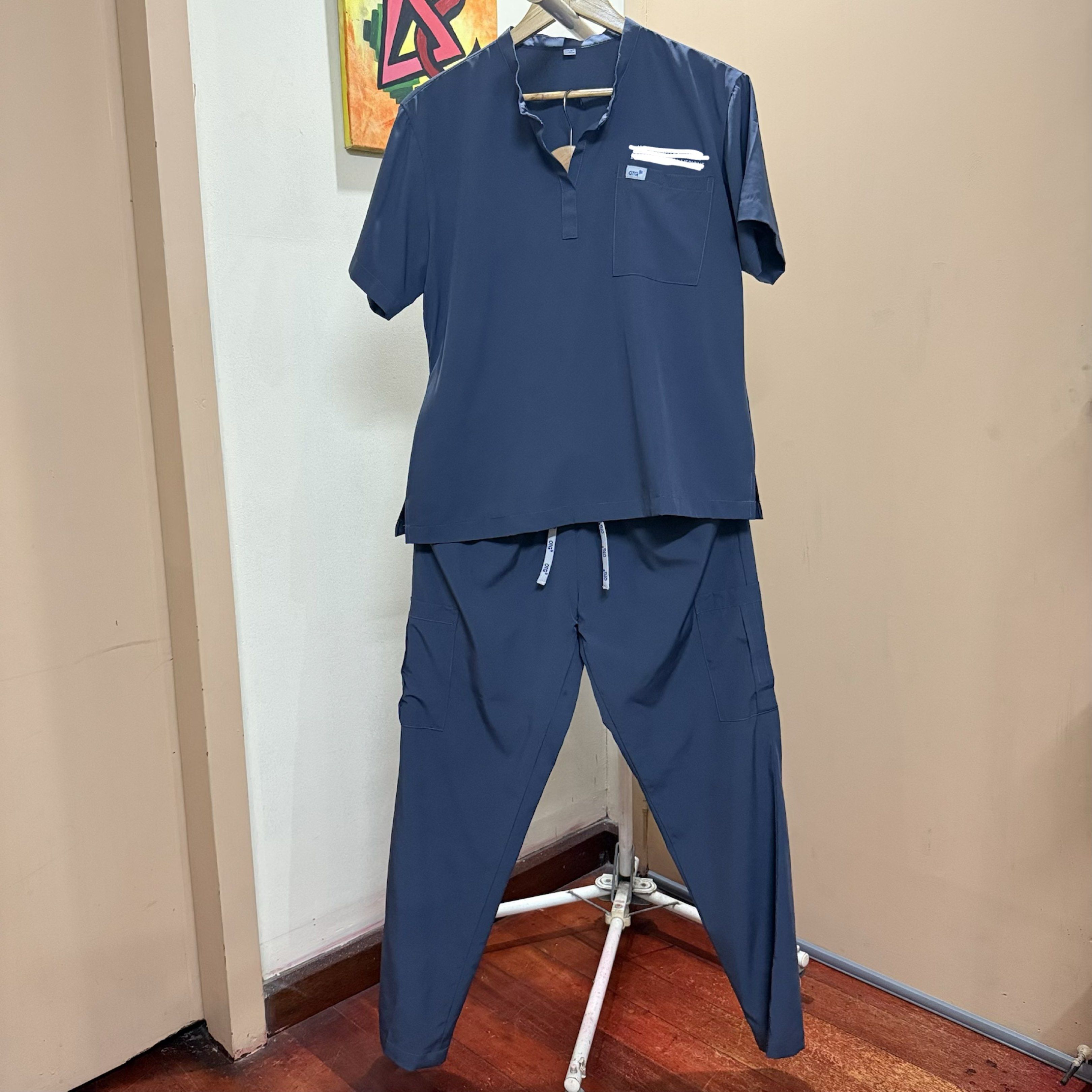 OTG BasicFlex Scrubs Set | XL | Dark Gray | Like New (Category: Sets or Coordinates) located in Manila. Submitted by decluttertheglitter (Listing ID 1418747438, Image 1). Description: OTG BasicFlex Scrubs in Dark Gray (Color is phased out/no longer available online) Size: XL for women/L for men Like new, barely used. Original price ₱2,000 per pair, selling for ₱1,300 per pair. ✔️ Mandarin scrub top ✔️ Straight cut scrub pants ✔️ Comfortable, brea