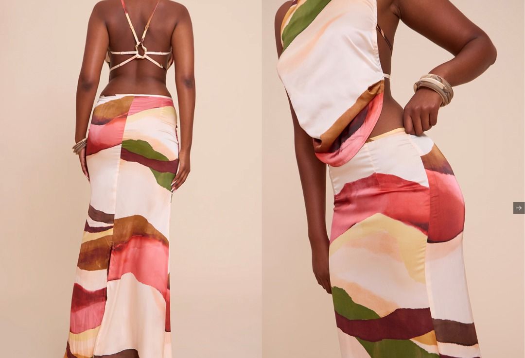 Printed High Neck Top and Maxi Skirt Set (Category: Sets or Coordinates) located in Manila. Submitted by b_fashion_closet (Listing ID 1418690755, Image 2). Description: Original Price: 40 pounds or 3200 pesos From UK brand PrettyLittleThing Size UK 6 or US 2, Sold as a set Brand New with Tags and Packaging Looks the same as the photos RFS: Doesnt fit me.