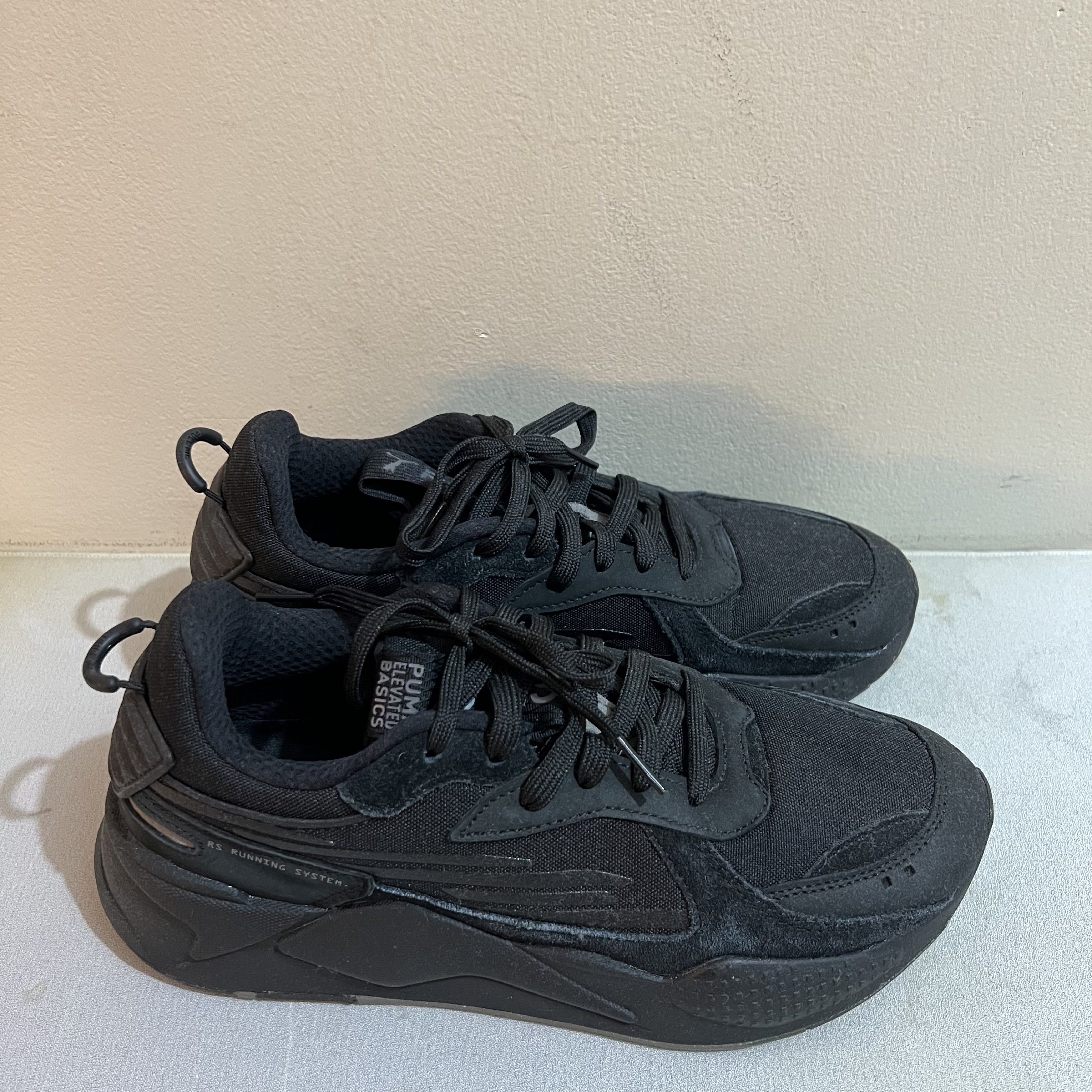 Puma RS-X Running System Black Sneakers (Category: Sneakers) located in Manila. Submitted by kxneg (Listing ID 1418696106, Image 1). Description: Puma RS-X Sneakers Black Colour-Way. RFS: Moving out.