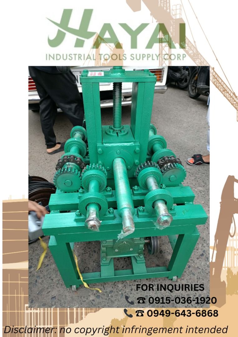 Round & Square Tube Bender (Category: Construction Tools & Equipment) located in Manila. Submitted by 09150361920ronvillaflor (Listing ID 1418645447, Image 1). Description: Round & Square Tube Bender Specs: 4Hp, Single Phase, 220V ₱67,500 "Welcome to Hayai Industrial tools supply corp." For inquiries 0-9-1-5-0-3-6-1-9-2-0 0-9-4-9-6-4-3-6-8-6-8 PRICE MAY CHANGE WITHOUT PRIOR NOTICE..