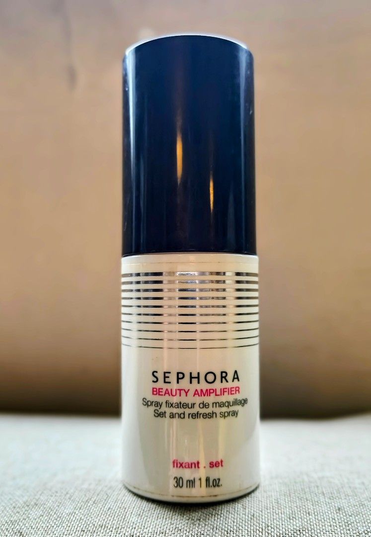 SEPHORA Beauty Amplifier Makeup Setting Spray, 30 ml (Category: Makeup) located in Quezon City. Submitted by drkco (Listing ID 1418645856, Image 1). Description: - SEPHORA Beauty Amplifier Setting Spray makeup - Sets and refreshes - Fixant spray - 30 ml / 1 fl oz -Guaranteed 💯 Authentic (bought from Sephora Singapore) - Twice used.