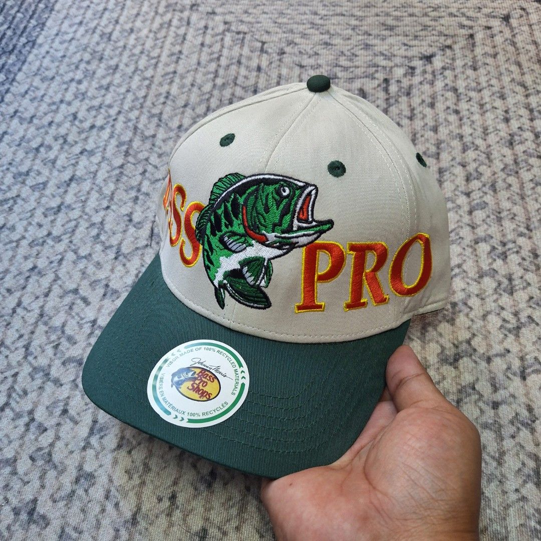 THROWBACK TWILL BIG LOGO EMBROID VELCRO CAP/HAT BY BASS PRO SHOPS, Men ...