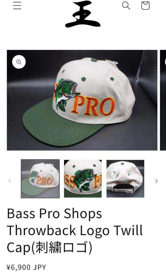 THROWBACK TWILL BIG LOGO EMBROID VELCRO CAP/HAT BY BASS PRO SHOPS, Men ...