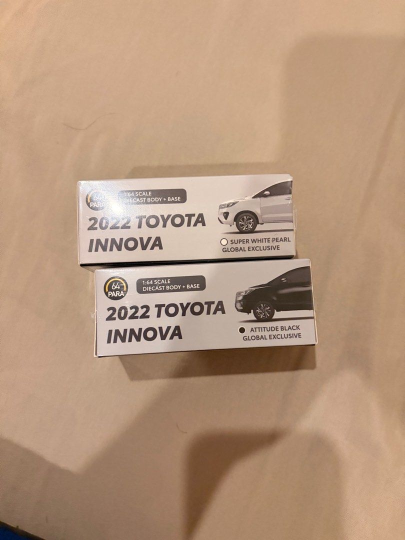 Toyota Innova diecast (Category: Vehicle & Diecast Models) located in Binan City. Submitted by spec.a (Listing ID 1418714406, Image 1). Description: Toyota Innova 2022 diecast size 1:64 scale Available in Black and white Imported from Hong Kong.