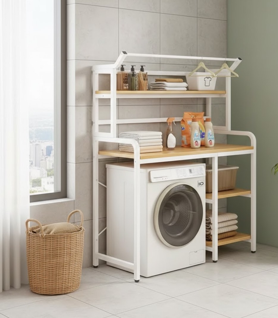 Wash Rack For Rce Washing Machine Storage Racks | Toilet Shelves Rack | Bathroom Layer ...