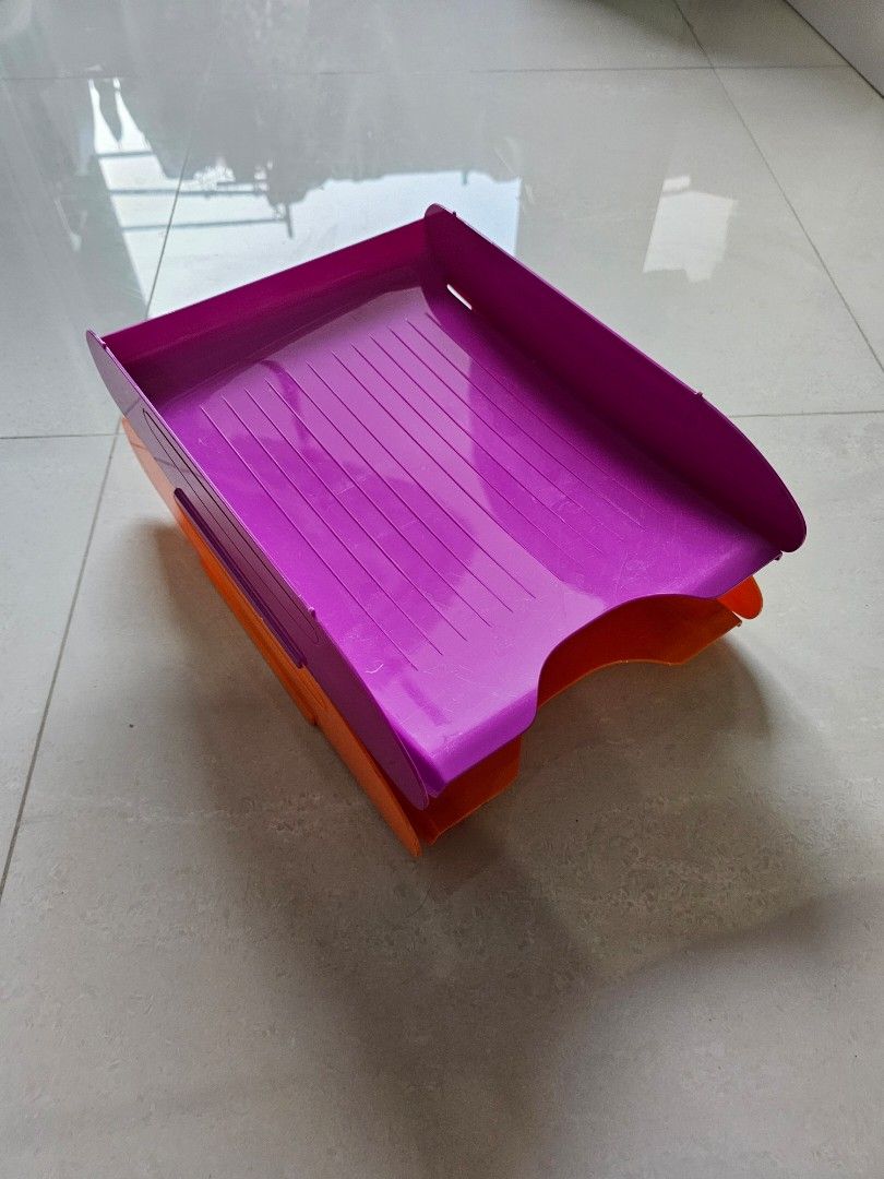 A4 Paper Tray Stackable (Category: Storage Boxes & Baskets) located in Singapore. Submitted by amazin_prime (Listing ID 1418895749, Image 2). Description: Very new, from Popular. Fits A4 size papers, suitable for desk use. Pickup at my place in Woodlands only..