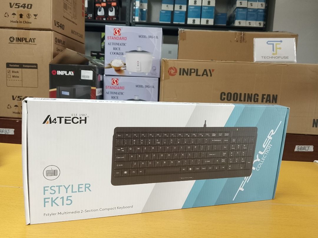 A4Tech FK15 Fstyler 2-Section Compact Wired Keyboard Grey (Category: Computer Keyboard) located in Pasig City. Submitted by technofuseofficial (Listing ID 1418830080, Image 2). Description: A4Tech FK15 Fstyler 2-Section Compact Wired Keyboard Grey Store Location: 4F Unit 402, 604 Shaw Boulevard, Barangay Kapitolyo, Pasig City Same Day Delivery: - Lalamove delivery within Metro Manila - For walk-ins: Always PM first for item availability - We are 