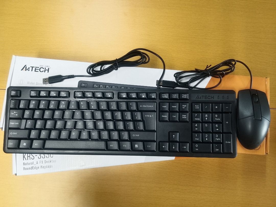A4Tech KRS-3330 Wired Mouse Keyboard Combo Black (Category: Computer Keyboard) located in Pasig City. Submitted by technofuseofficial (Listing ID 1418827817, Image 3). Description: A4Tech KRS-3330 Wired Mouse Keyboard Combo Black Store Location: 4F Unit 402, 604 Shaw Boulevard, Barangay Kapitolyo, Pasig City Same Day Delivery: - Lalamove delivery within Metro Manila - For walk-ins: Always PM first for item availability - We are also open for nigh