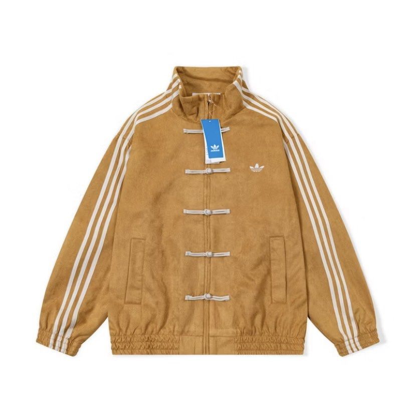 Adidas Track Jacket with Chinese Knot Buttons (Category: Coats, Jackets and Outerwear) located in Quezon City. Submitted by mssaiira (Listing ID 1418837379, Image 3). Description: - Adidas track jacket - Unique Chinese knot button design - Classic three stripes on sleeves - Small Adidas logo on chest - High collar - Two front pockets - Available in multiple colors - Sizes S-XL - PRE ORDER.