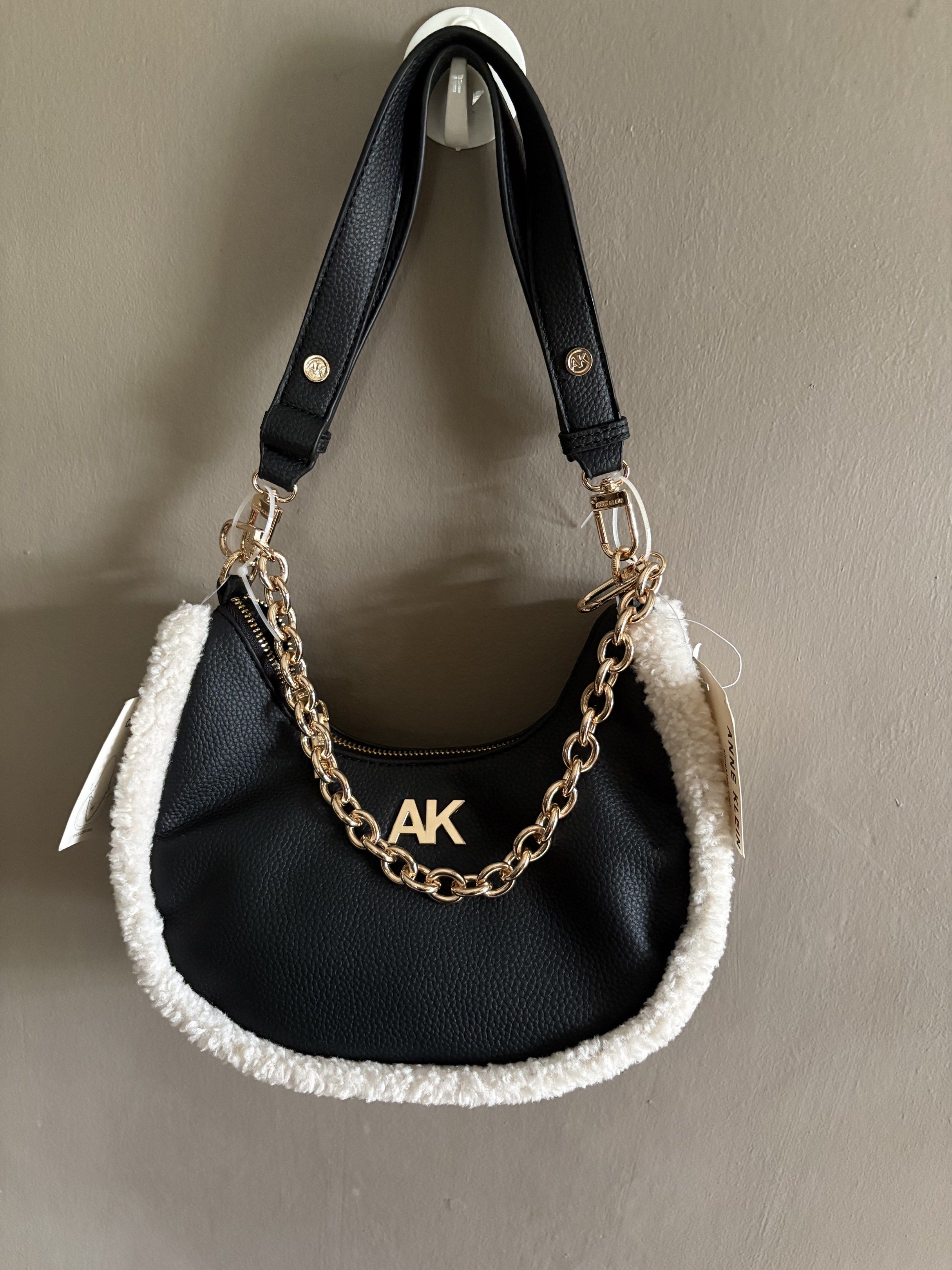 Anne Klein Gaux fur handbag (Category: Shoulder Bags) located in Pasig City. Submitted by declutterwithmaria (Listing ID 1418855990, Image 1). Description: Authentic with Tag Brand new from US Rfs: too many bags.