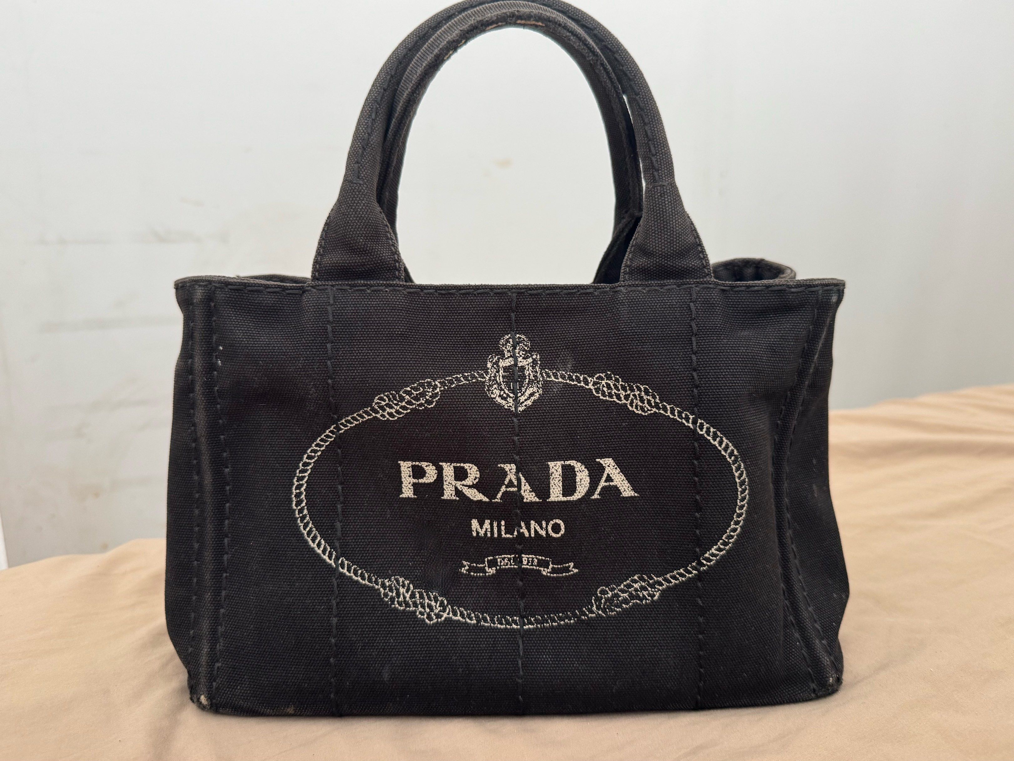 Authentic Prada Canapa (Category: Luxury Bags & Wallets) located in Bacolod City. Submitted by lovedcorner (Listing ID 1418805680, Image 1). Description: Negotiable.