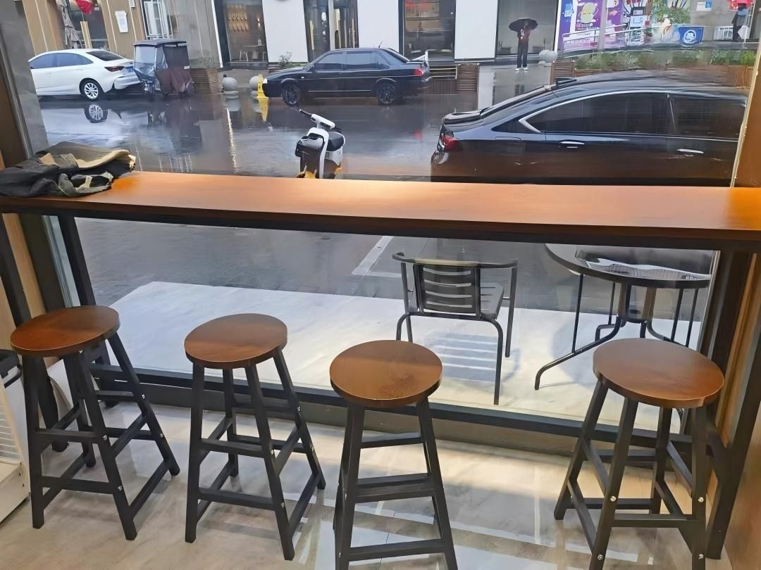 Bar Counter Table & Stools (Category: Tables & Sets) located in Paranaque City. Submitted by polackgarn20378 (Listing ID 1418799481, Image 2). Description: Bar Counter Table & Stools 📐 Item Specification: 🛎️ Product Dimensions 🌟 Group A 【30cm Wide Bar Counter】 📐 Size A: 100cm L * 30cm W * 100cm H 【₱4738】 📐 Size B: 120cm L * 30cm W * 100cm H 【₱5176】 📐 Size C: 140cm L * 30cm W * 100cm H 【₱5687】 📐 Size D: 160cm L * 30cm W * 100cm H 【₱6198】 📐