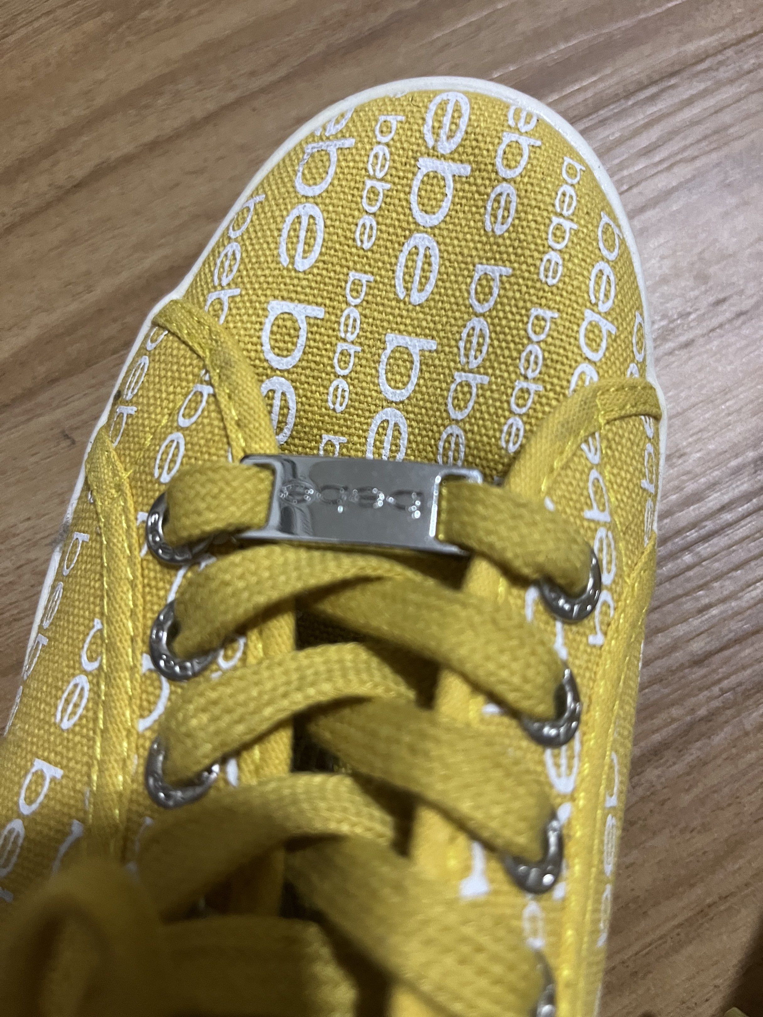 Bebe Sport Yellow Sneakers (Category: Sneakers) located in Pasig City. Submitted by mbtra (Listing ID 1418886438, Image 2). Description: - us womens 6.5 - only used once - almost brand new condition - no issues.