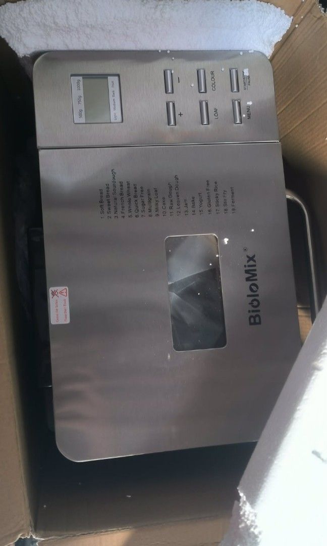Biolomix 19in1 Bread Maker bnew (Category: Bakeware) located in Cavite. Submitted by cappfinds86177 (Listing ID 1418859383, Image 1). Description: bnew cod lalamove or pickup.