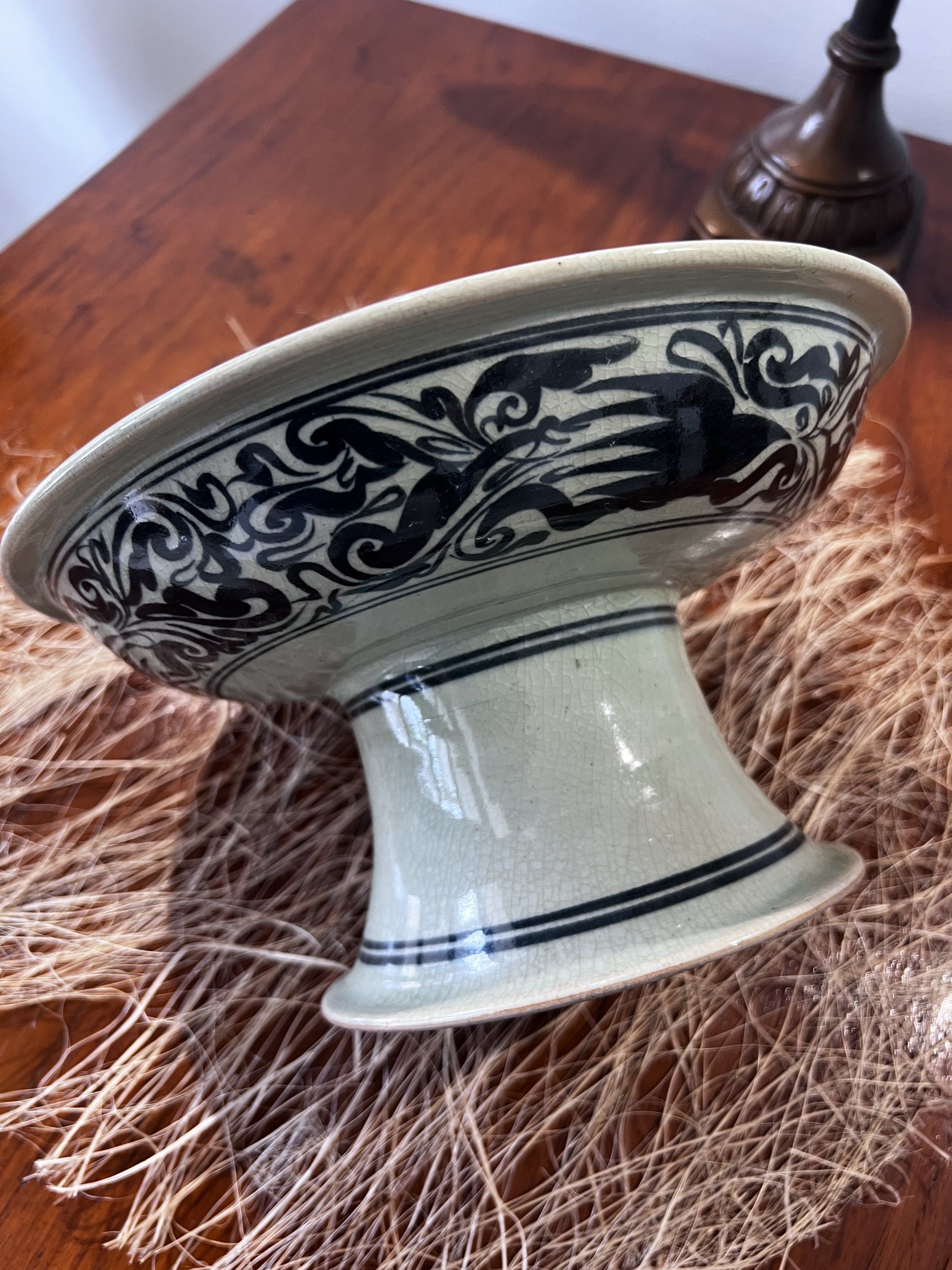 Blue and White Ceramic Pedestal Bowl (Category: Other Kitchenware & Tableware) located in Taguig. Submitted by RandomR7 (Listing ID 1418807658, Image 2). Description: - ceramic bowl - Beautiful blue and white design - Intricate patterns and bird motifs - Pedestal base and wide rim - Approximately 25 cm diameter - Ideal decorative piece RFS : Decluttering and change the theme of the house to Minimalist. .