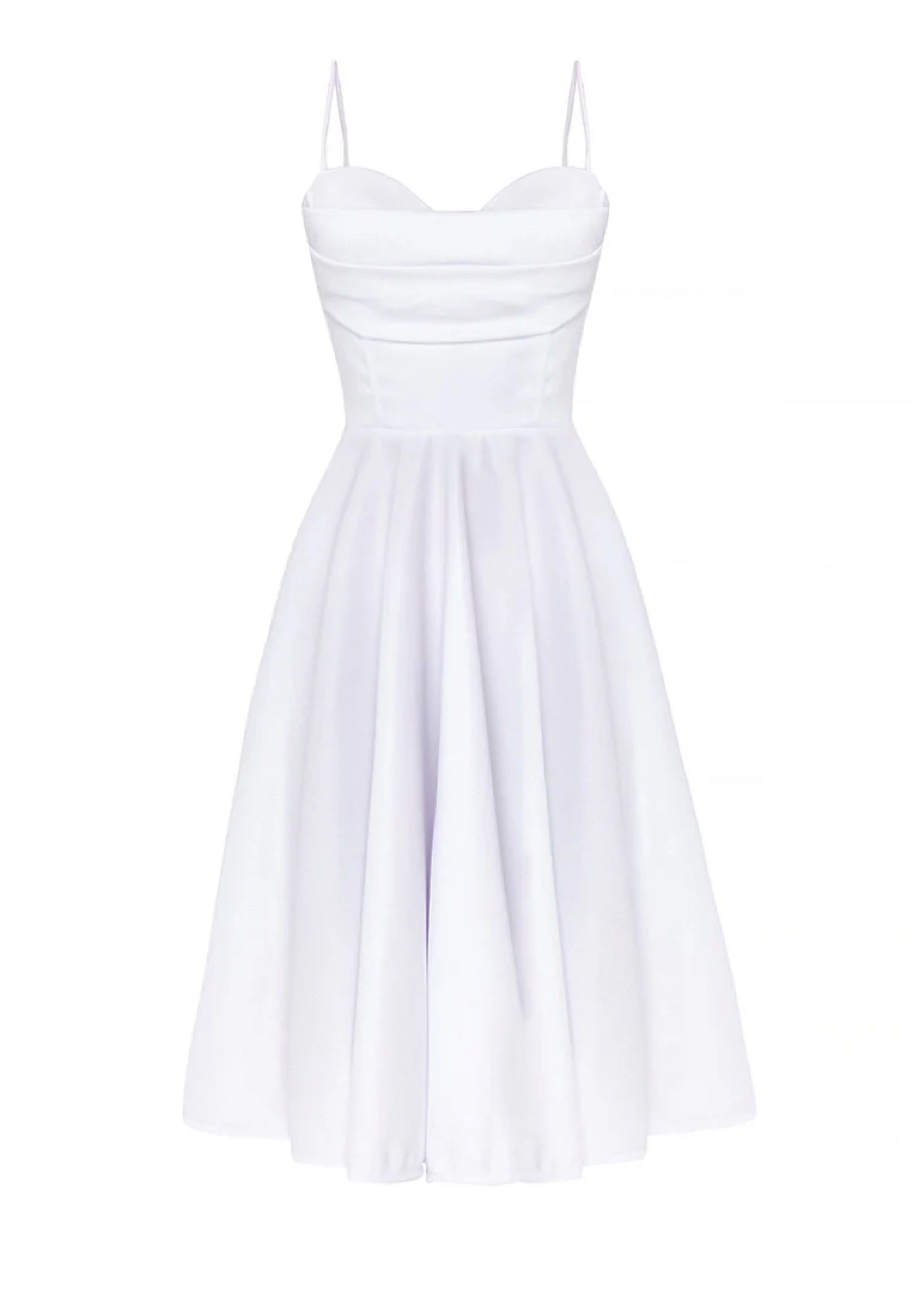 Bustier Midi Dress in White (Category: Dresses) located in Caloocan City. Submitted by andii.rhei (Listing ID 1418874193, Image 3). Description: -Bustier Midi Dress in White -Size: XS (Bust: 30-32 Waist: 24-27 Hips: 32-34) -Can fit up to S size -Brand: Heather Clothing -Perfect for a graduation or an event dress -Sweetheart Neckline -Padded -Cowl details -Thin straps -Back zipper fastening -Stretchable -Party -Solid -Fabric: Neoprene -95% Polyest