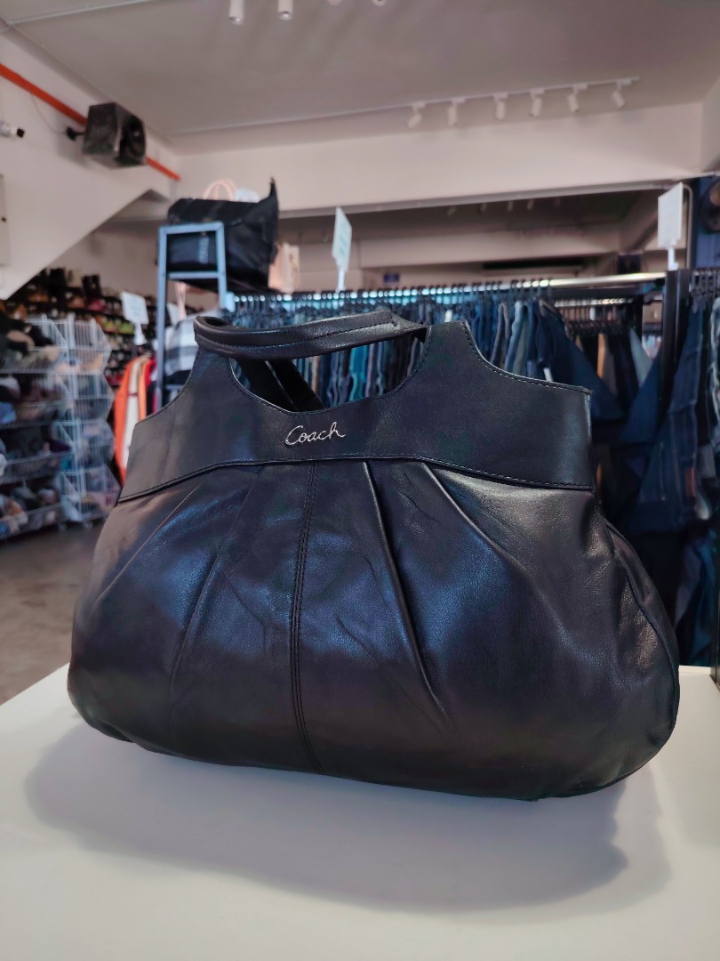 COACH LEXI SATCHEL BAG- BLACK LEATHER, Women's Fashion, Bags & Wallets ...