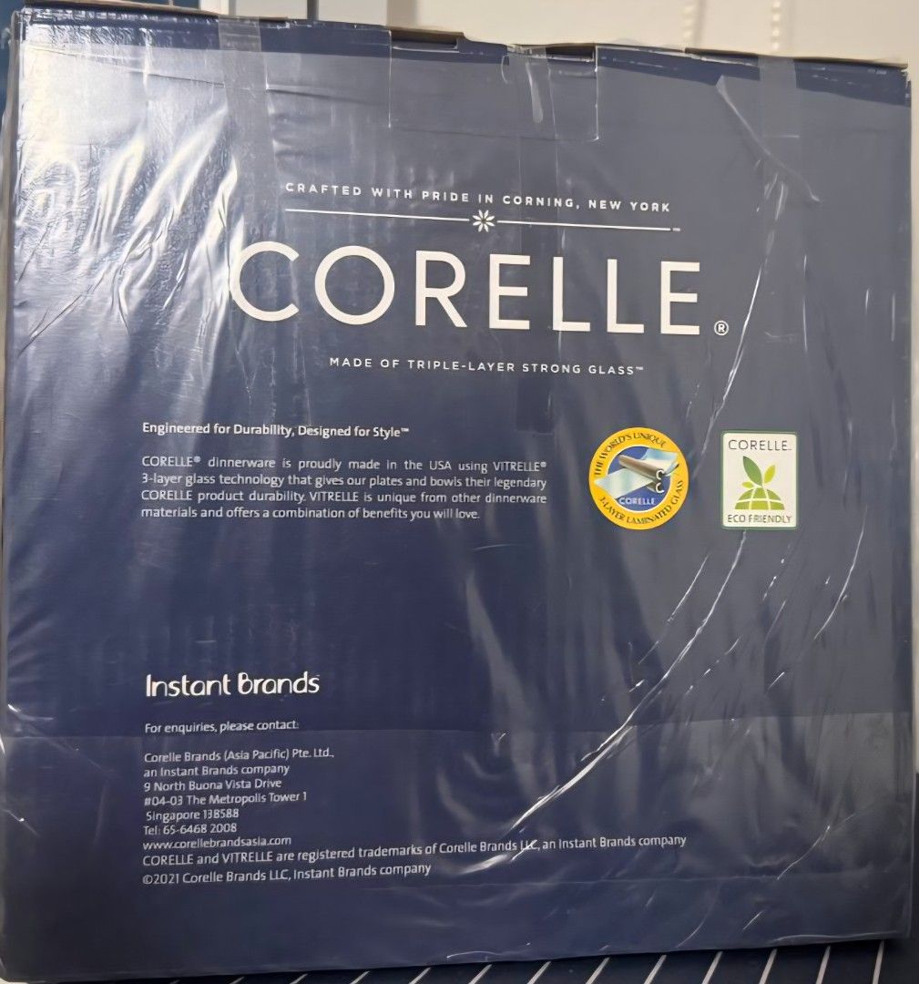 Corelle Classic Dinnerware Set - Black Denham - 16pc443178421815889922