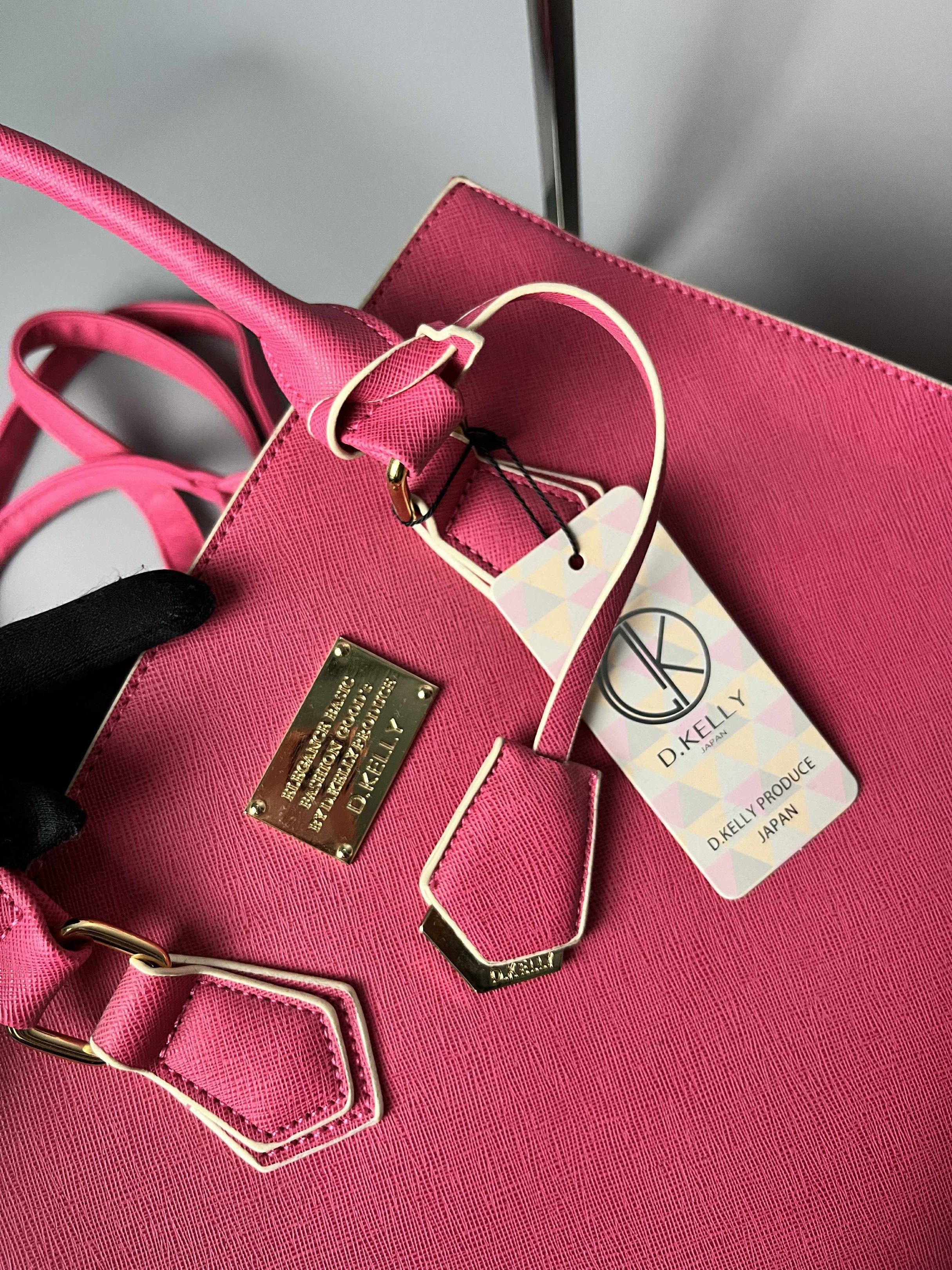 D. Kelly Handbag - Pink (Category: Luxury Bags & Wallets) located in Manila. Submitted by reclaim.13 (Listing ID 1418901972, Image 3). Description: - Brand: D. Kelly - Color: Pink - Design: Top handle bag with detachable shoulder strap - Hardware: Gold-tone accents - Interior: Black lining with zippered pocket - Origin: Made in Japan.